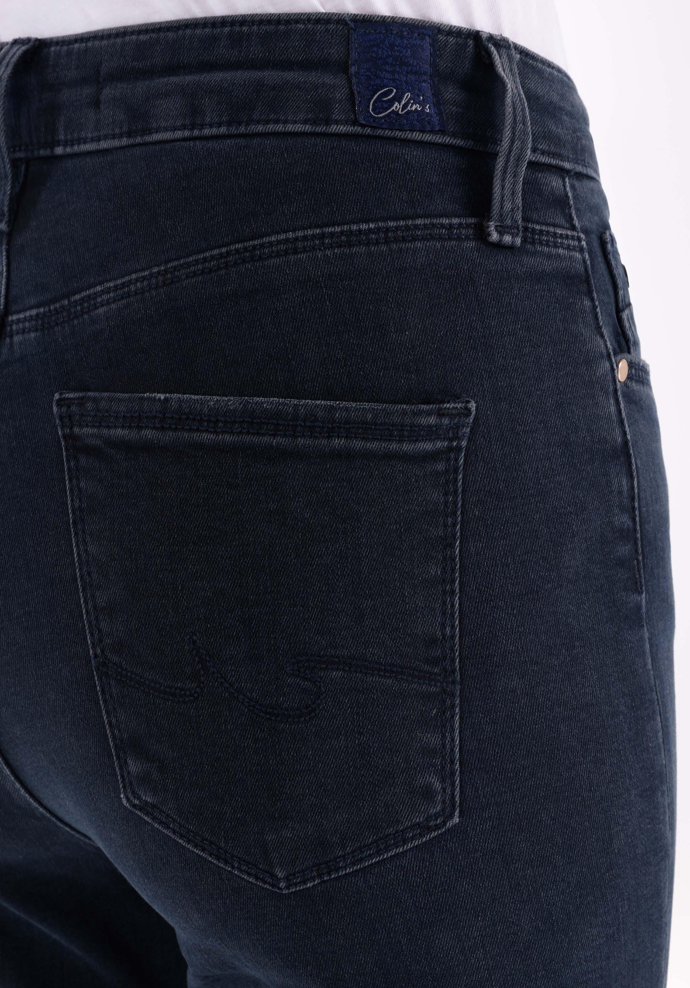 Показать информацию о Женские джинсы темный индиго skinny fit завышенная посадка