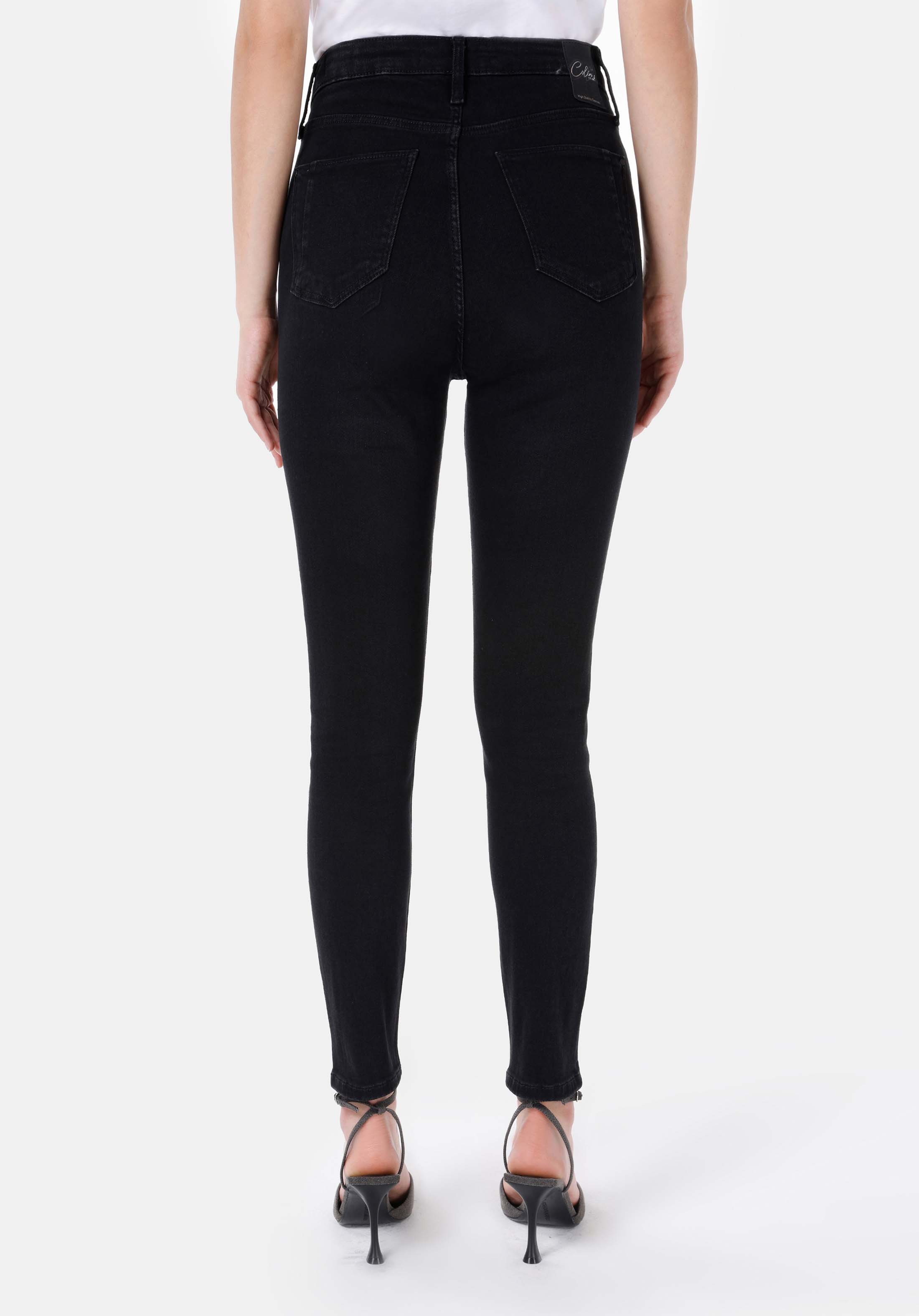Показать информацию о Женские черные джинсы skinny fit