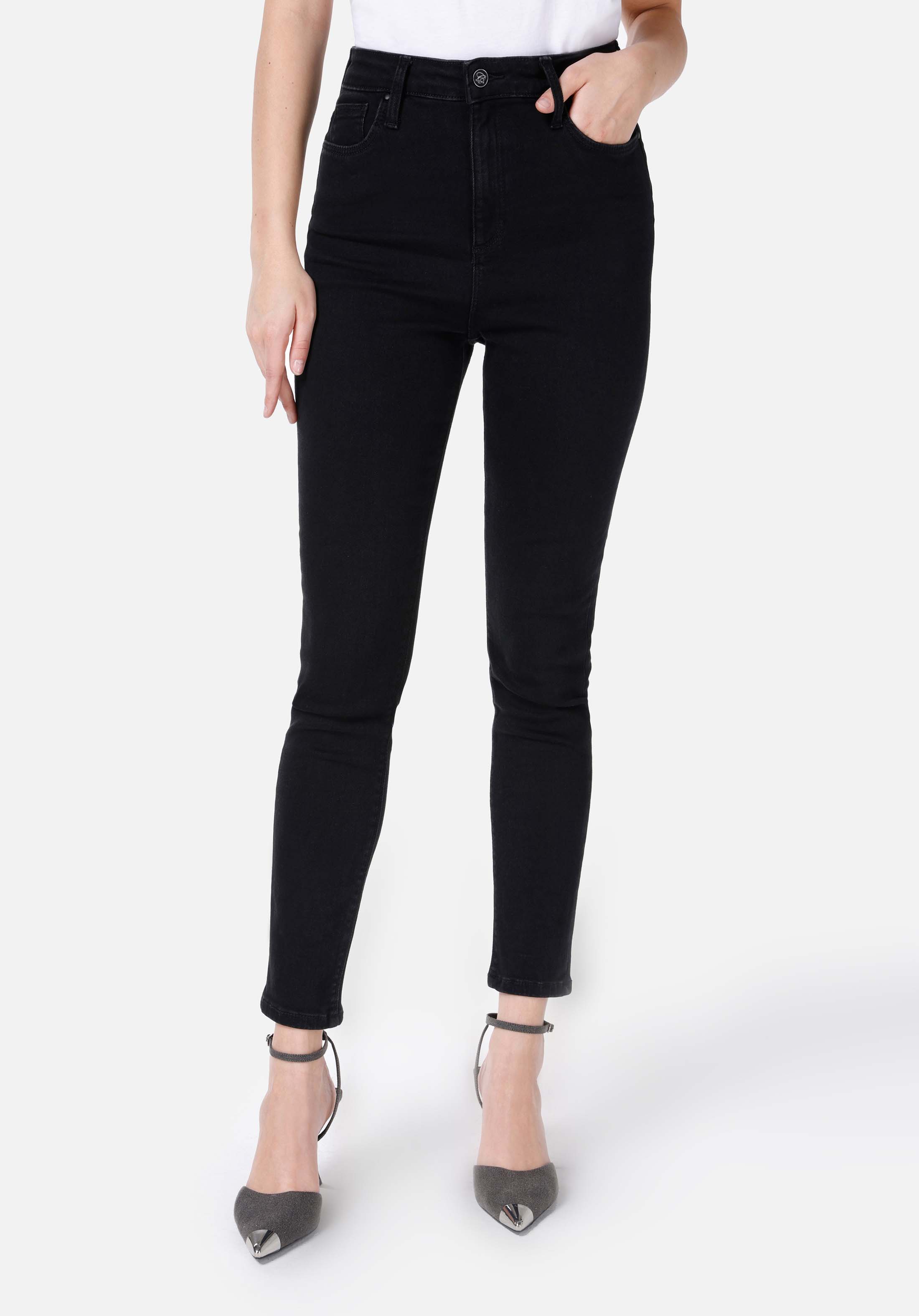 Показать информацию о Женские черные джинсы skinny fit