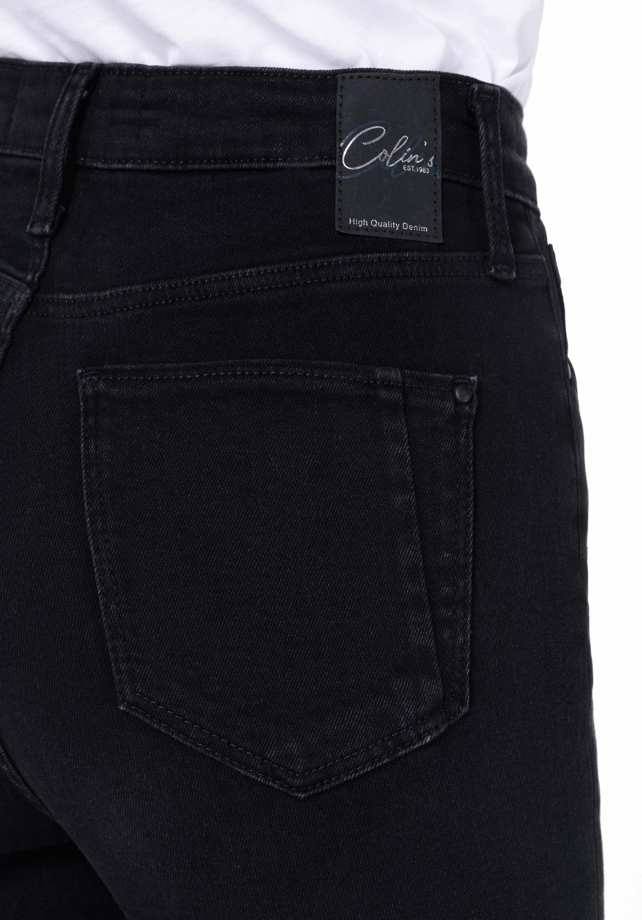 Показать информацию о Женские черные джинсы skinny fit