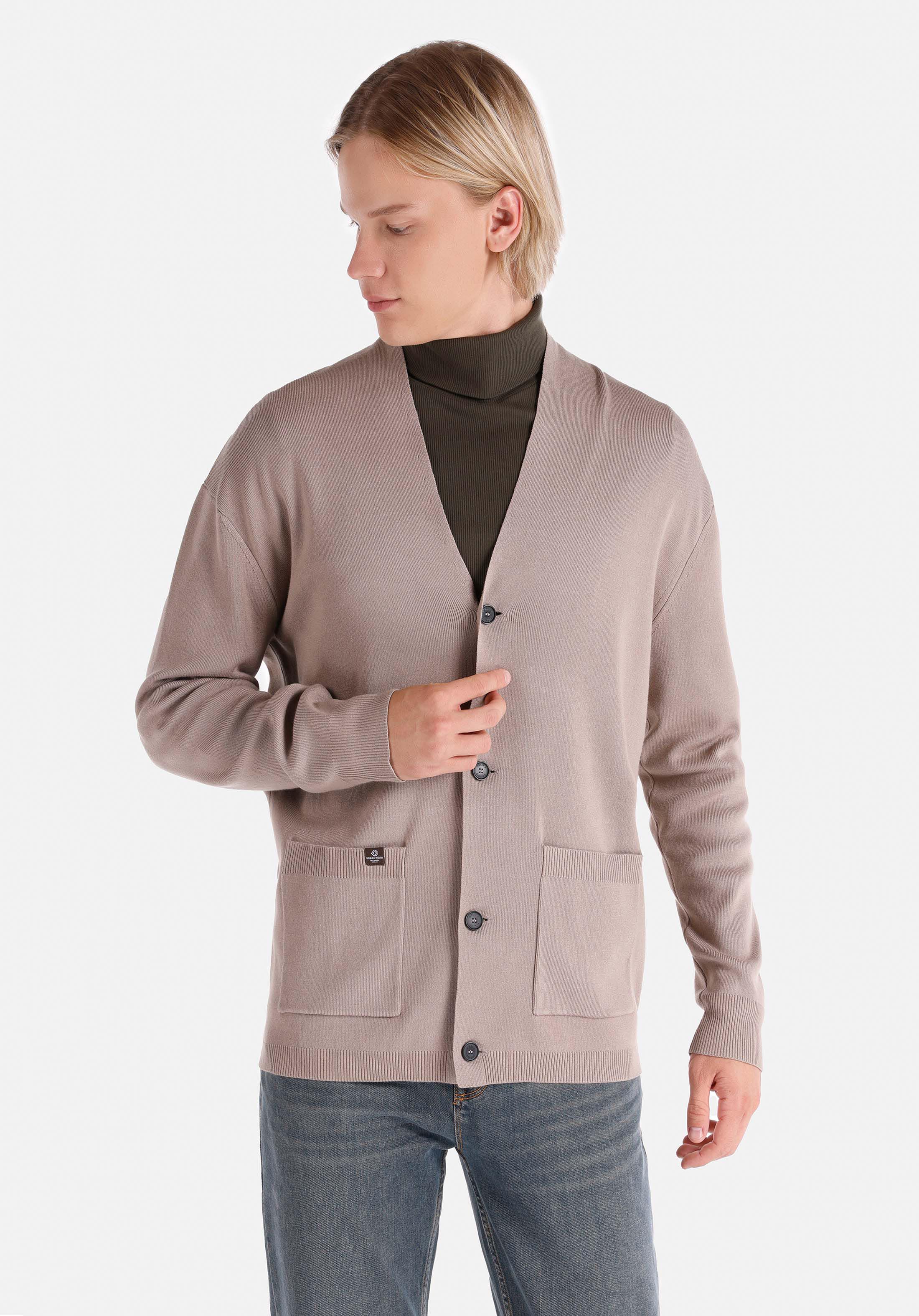Показать информацию о Comfort fit мужской бежевый кардиган