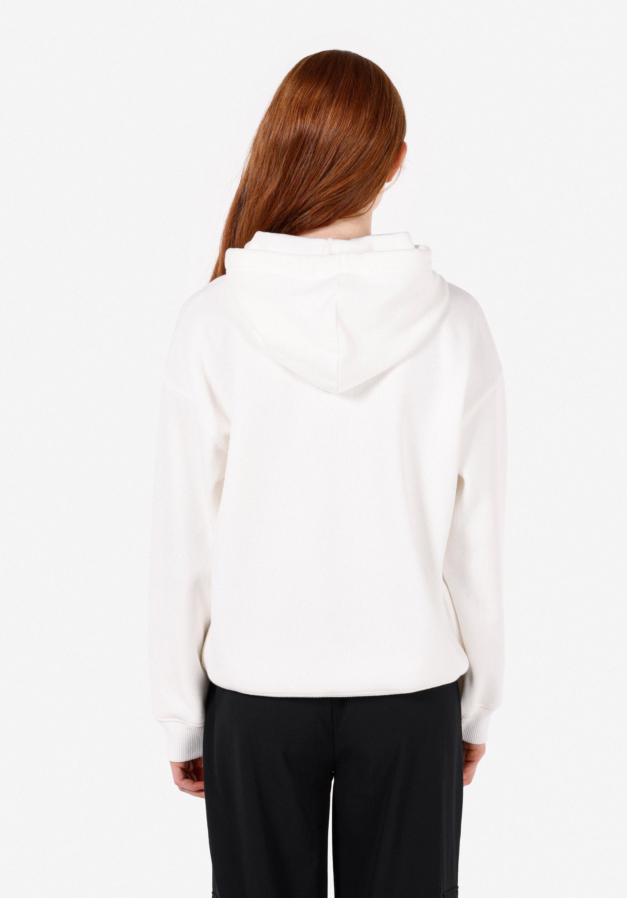 Показать информацию о Женская белая толстовка с капюшоном стандартного кроя