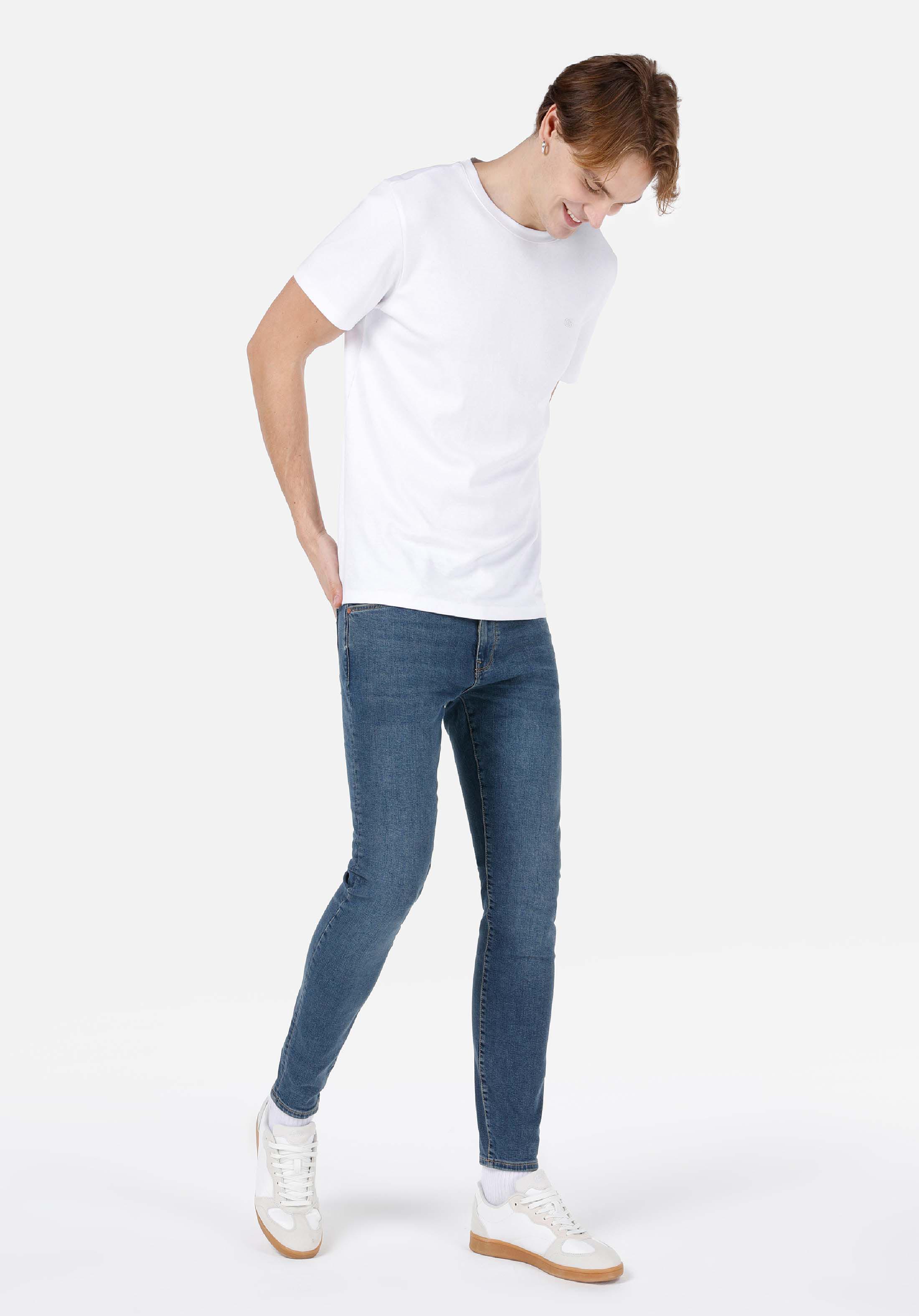 Показать информацию о Мужские джинсы деним skinny fit низкая посадка