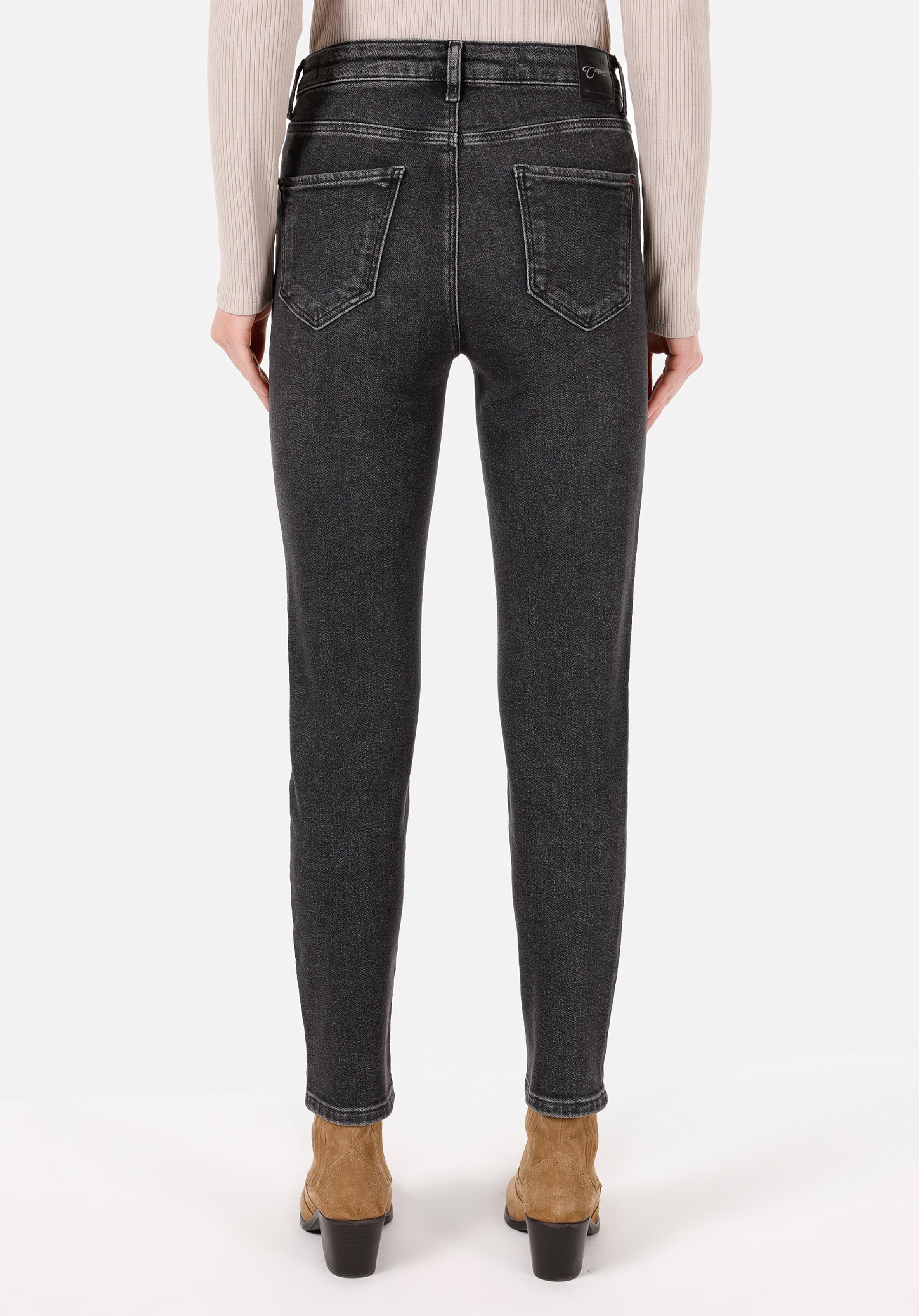 Показать информацию о Женские индиго джинсы slim fit средняя посадка узкий крой