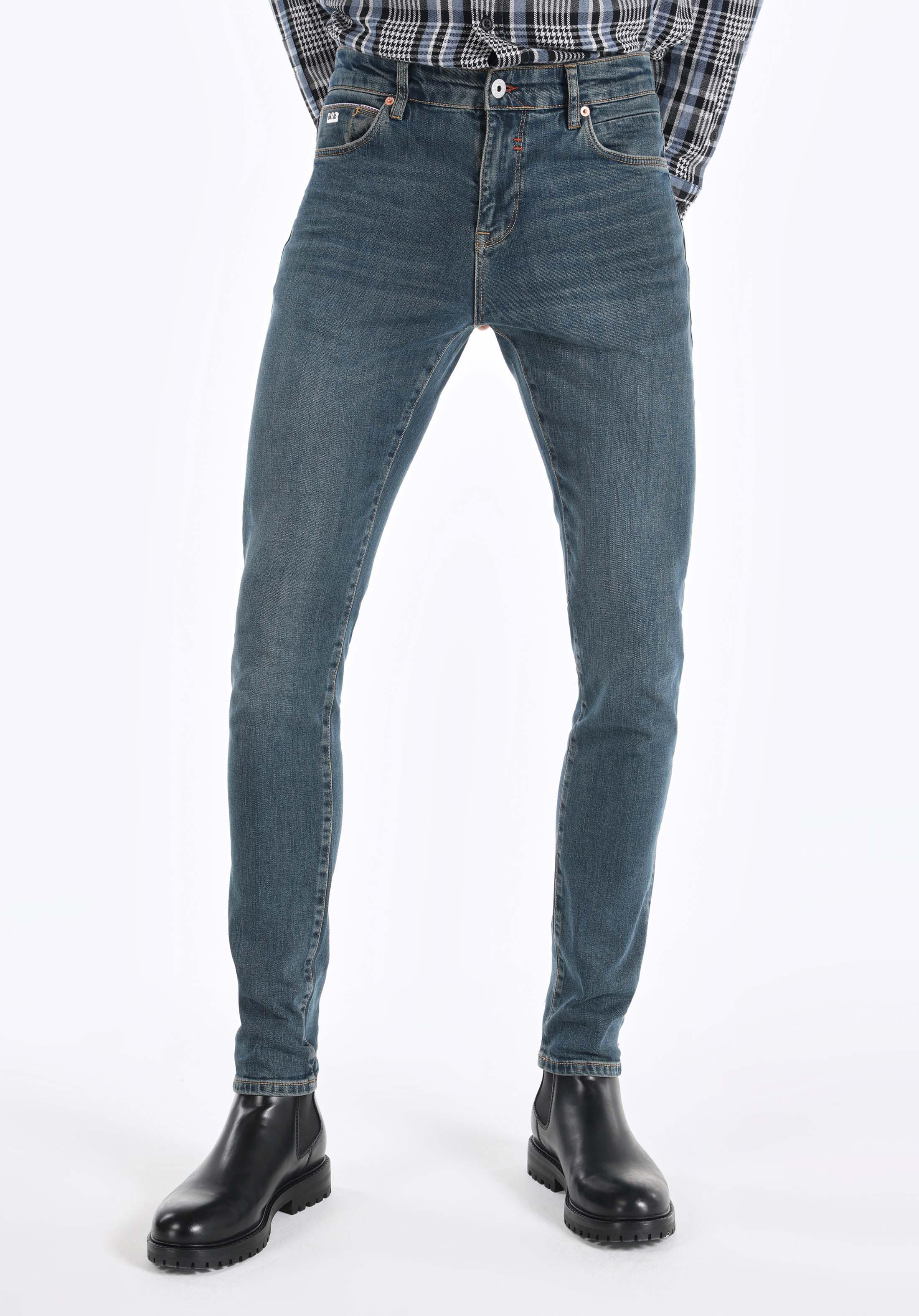 Показать информацию о Мужские джинсы деним slim fit низкая посадка