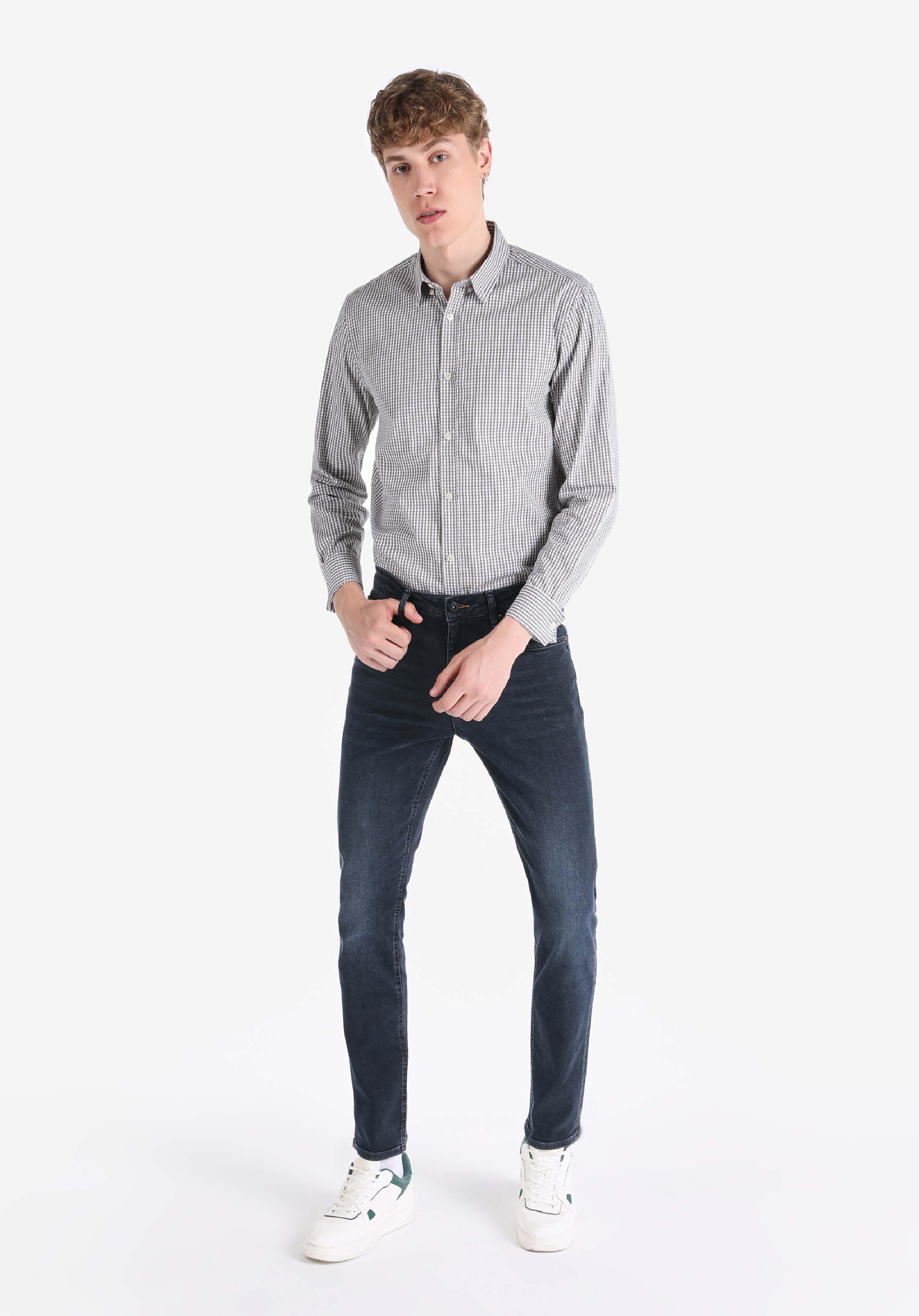 Показать информацию о Мужские джинсы темный индиго straight fit прямые низкая посадка