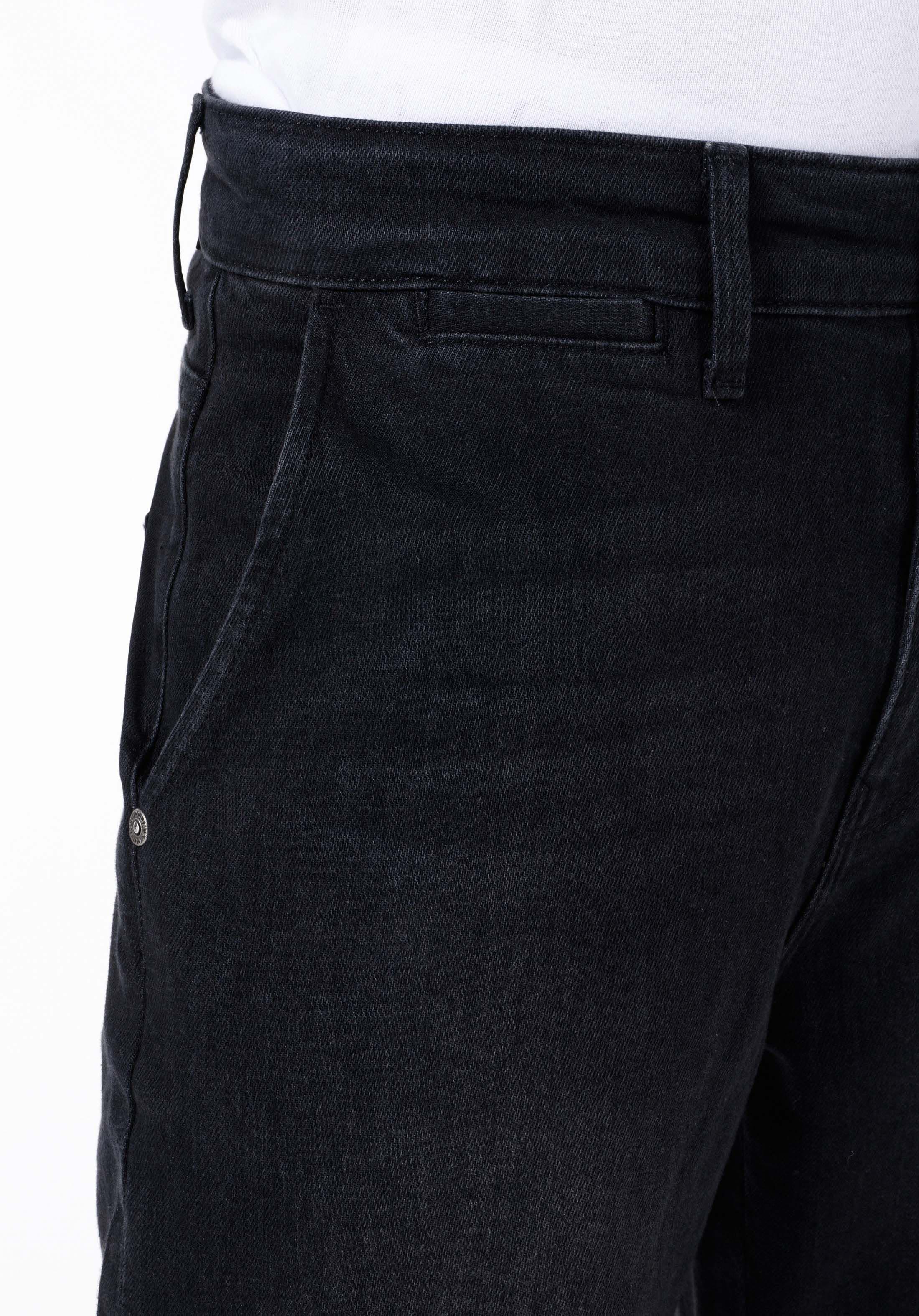 Показать информацию о Chino fit средняя талия прямые мужские черные джинсы