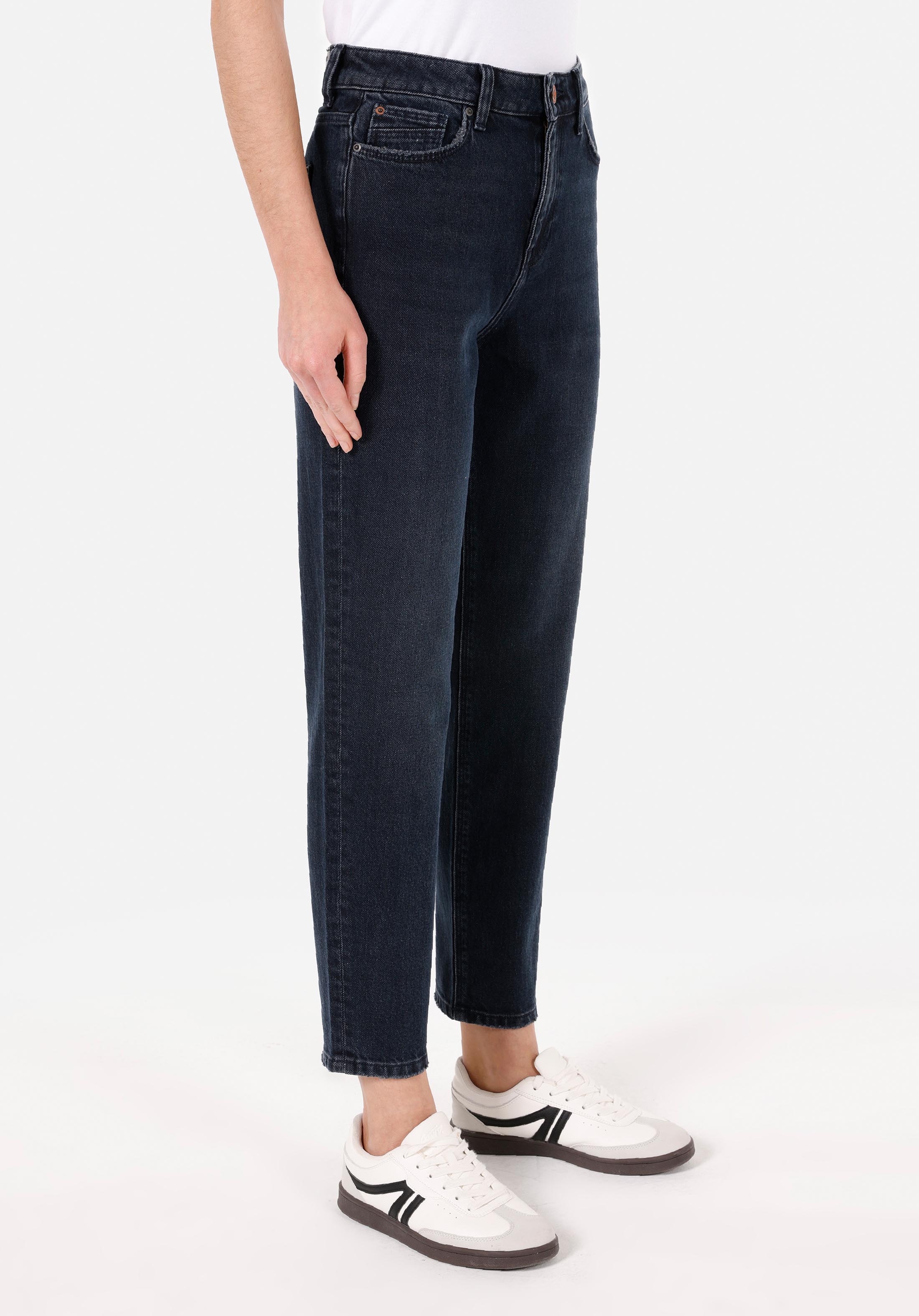Показать информацию о Mom fit slim leg женские джинсы цвета темно-индиго