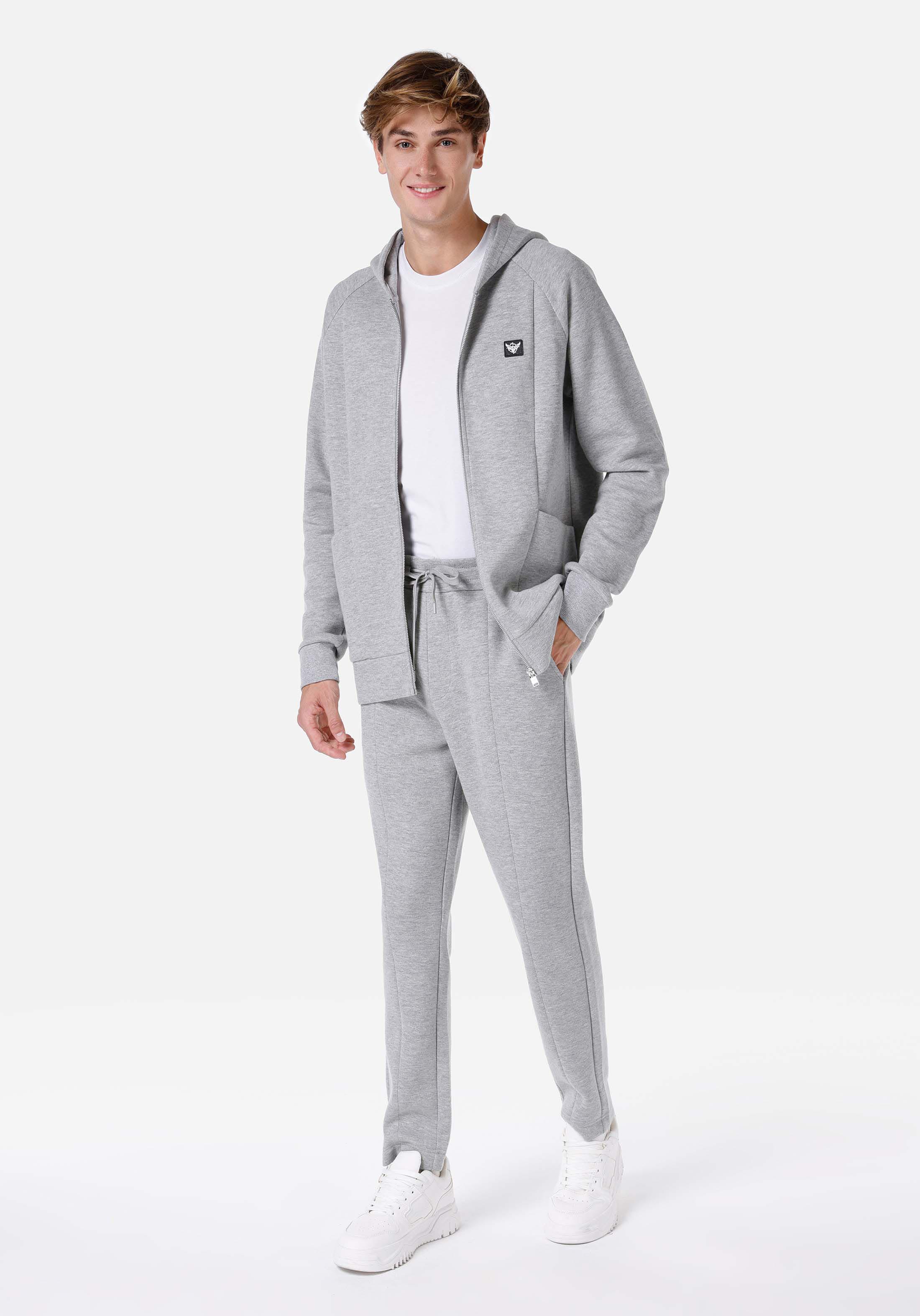 Показать информацию о Мужские серые спортивные штаны slim fit средняя посадка