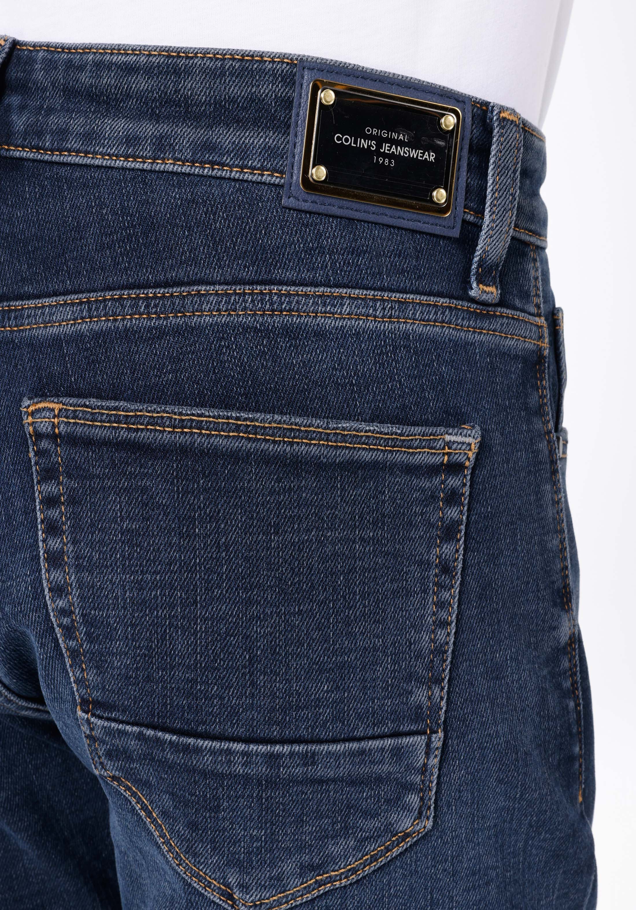 Показать информацию о Slim fit мужские темно-синие джинсы