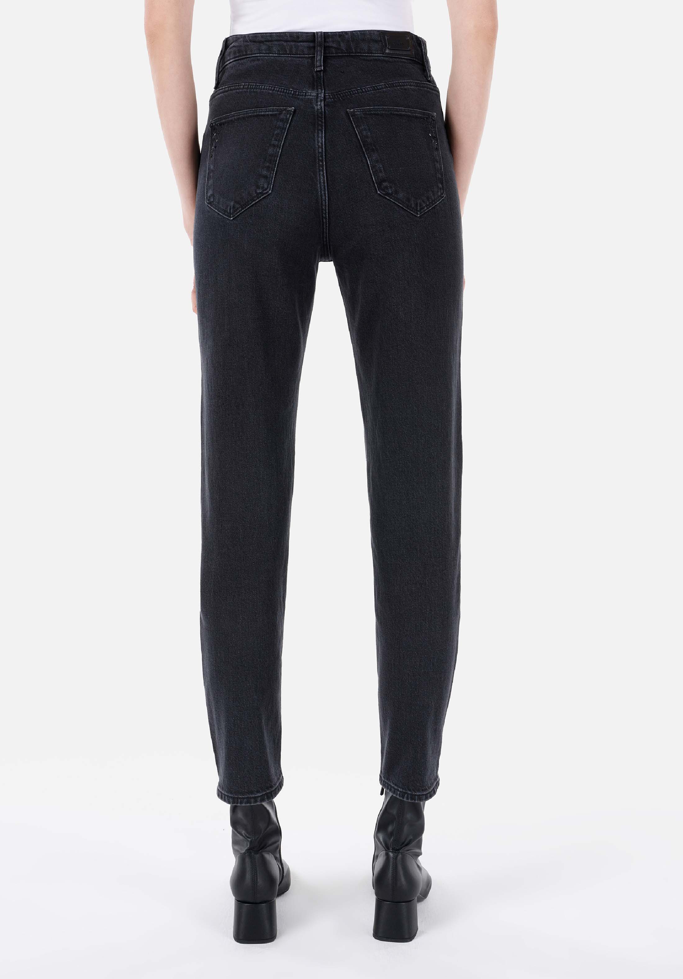 Показать информацию о Mom fit slim leg женские джинсы из денима