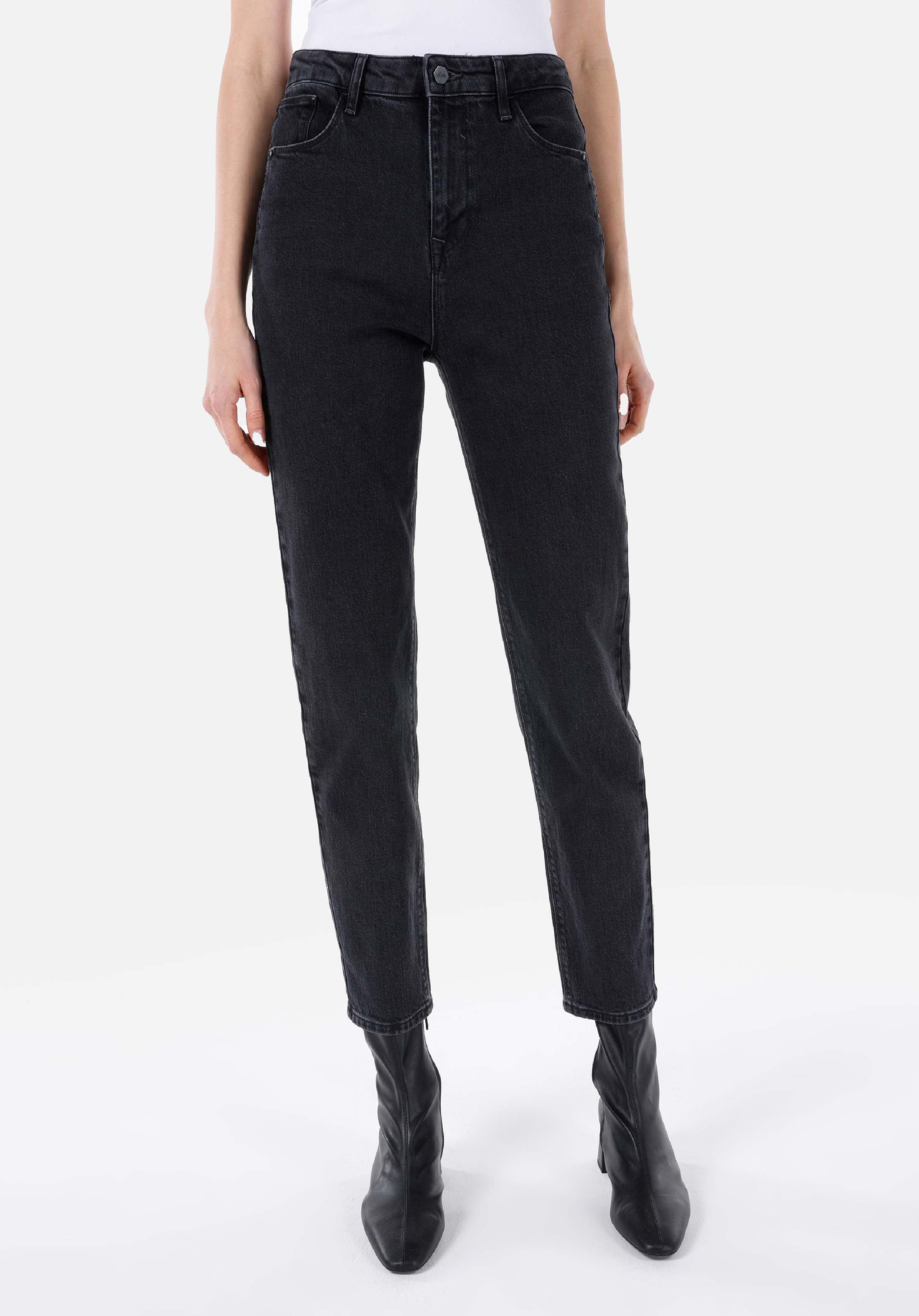 Показать информацию о Mom fit slim leg женские джинсы из денима