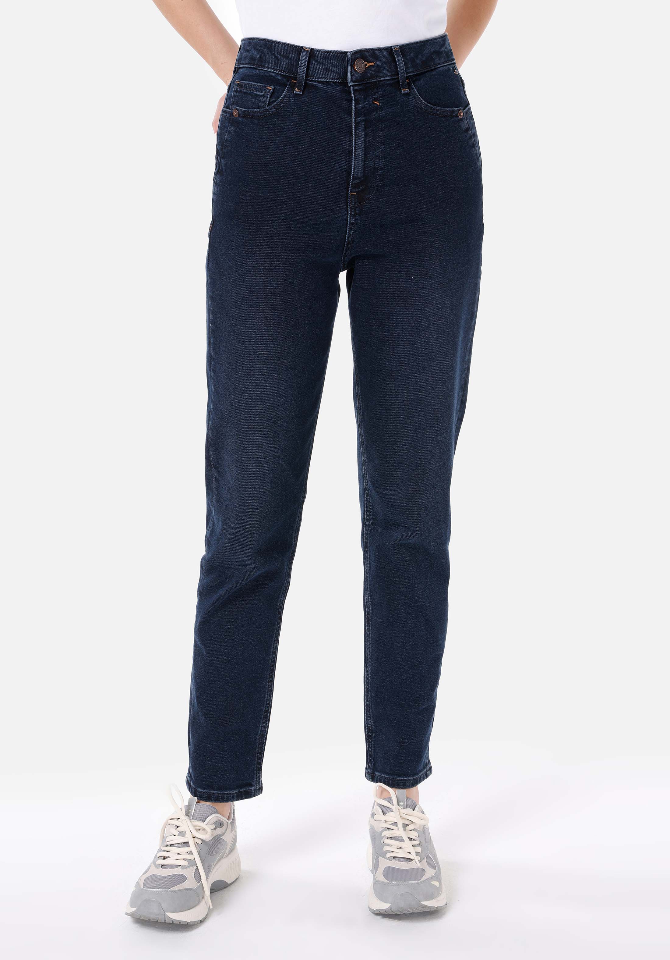Показать информацию о Mom fit slim leg женские джинсы цвета темно-индиго