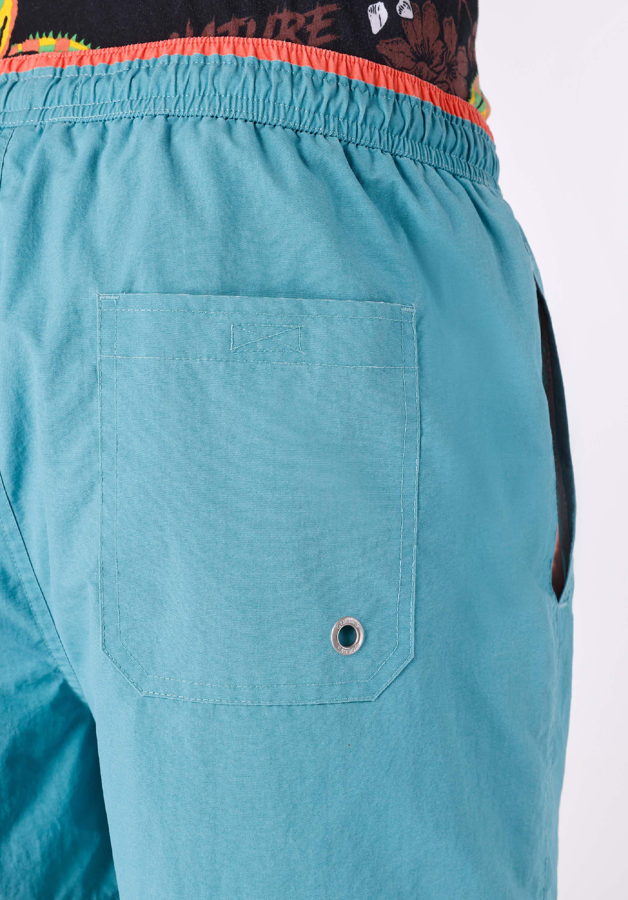 Показать информацию о Slim fit прямые мужские синие плавательные шорты