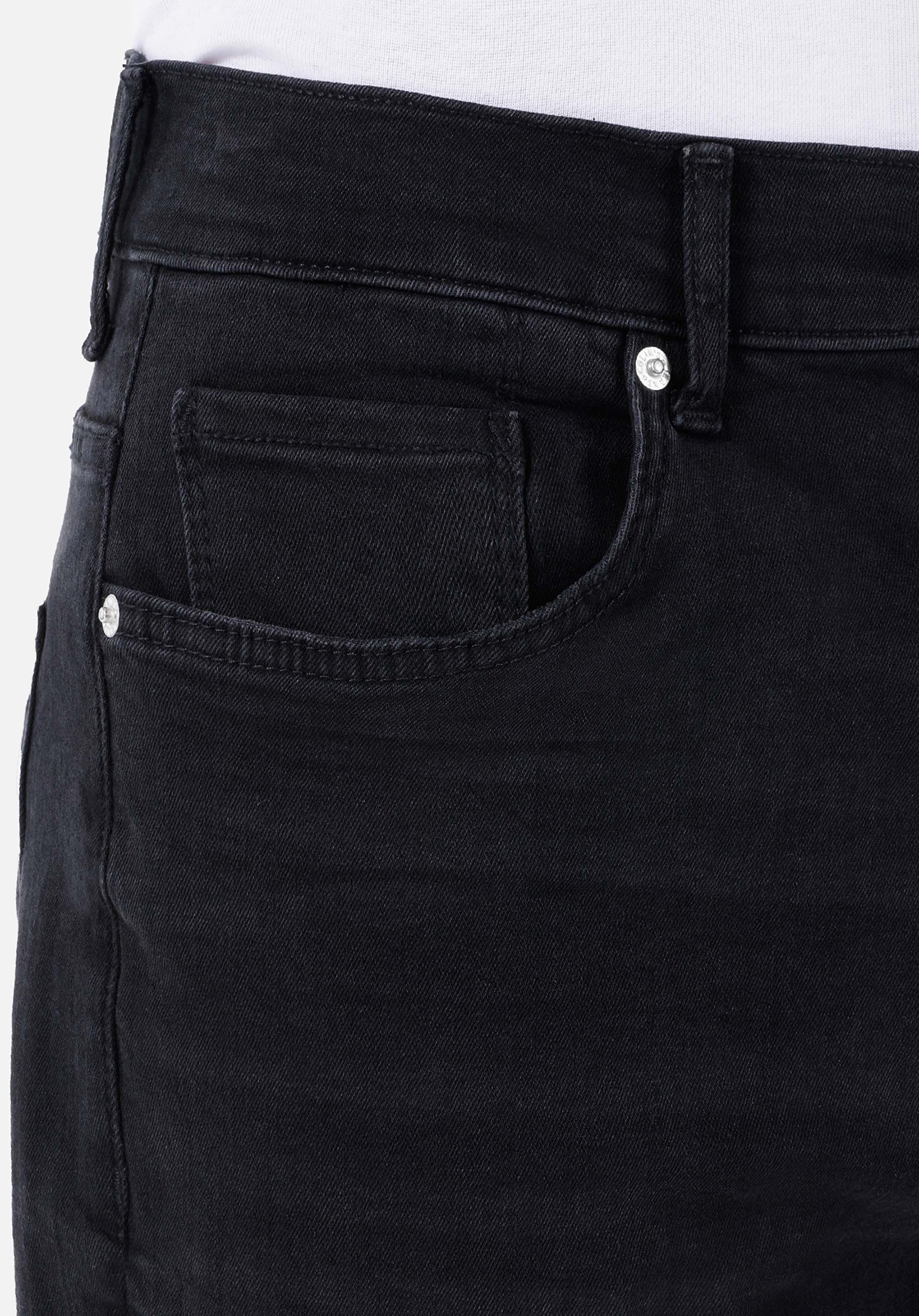 Показать информацию о Мужские черные джинсы loose straight fit, средняя посадка, прямой крой