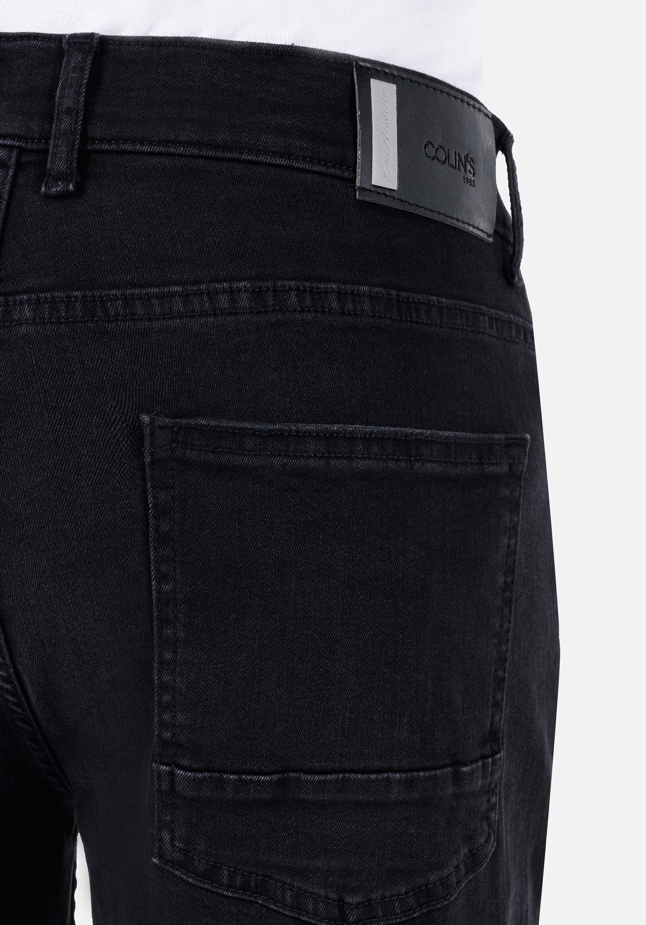 Показать информацию о Мужские черные джинсы loose straight fit, средняя посадка, прямой крой