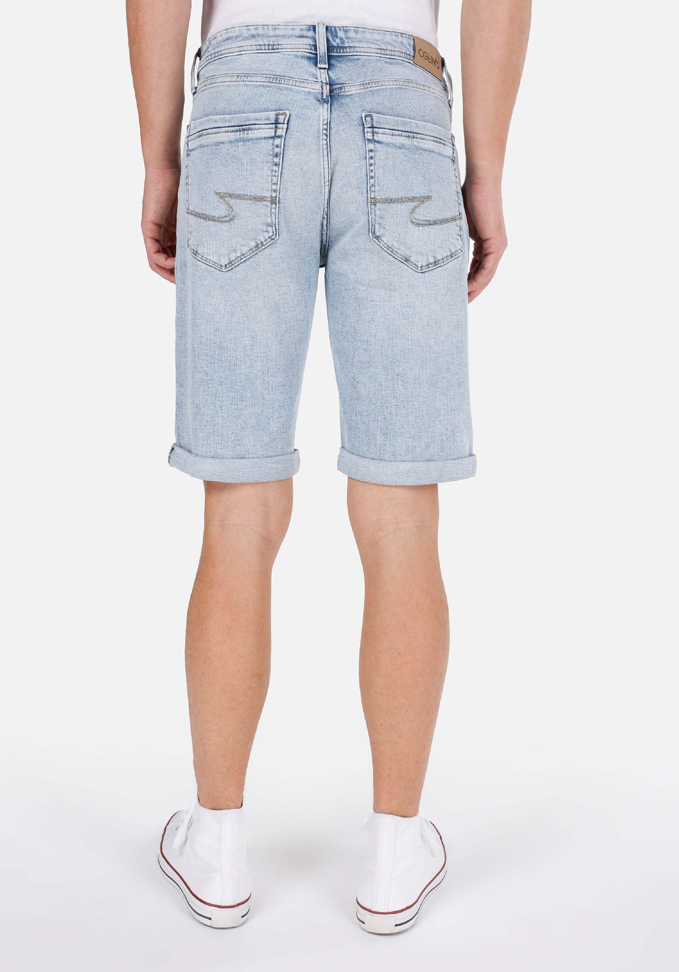 Показать информацию о Мужские джинсовые шорты индиго straight fit низкая посадка