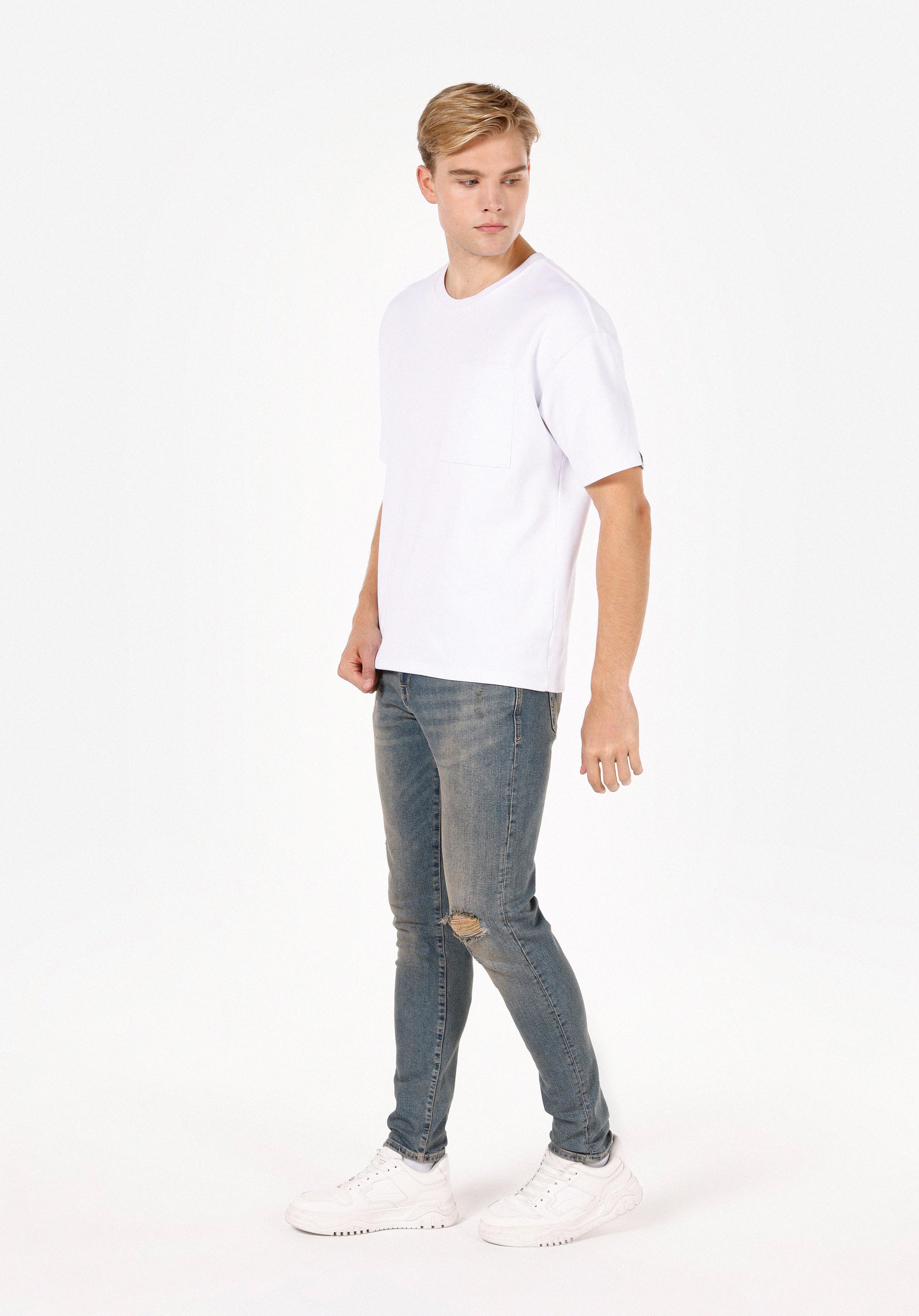 Показать информацию о Мужские индиго джинсы slim fit