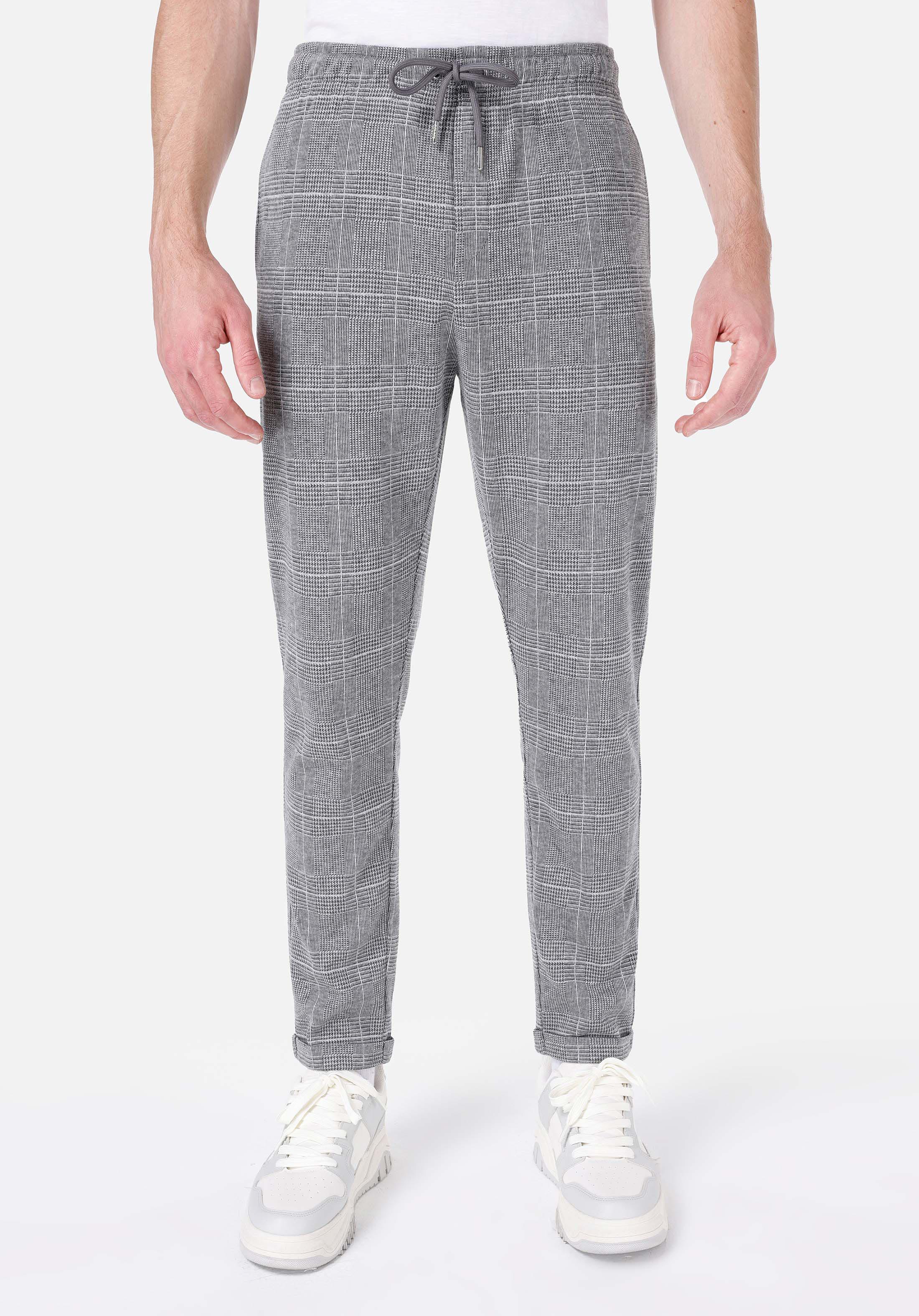 Показать информацию о Мужские серые спортивные штаны в клетку slim fit средняя посадка