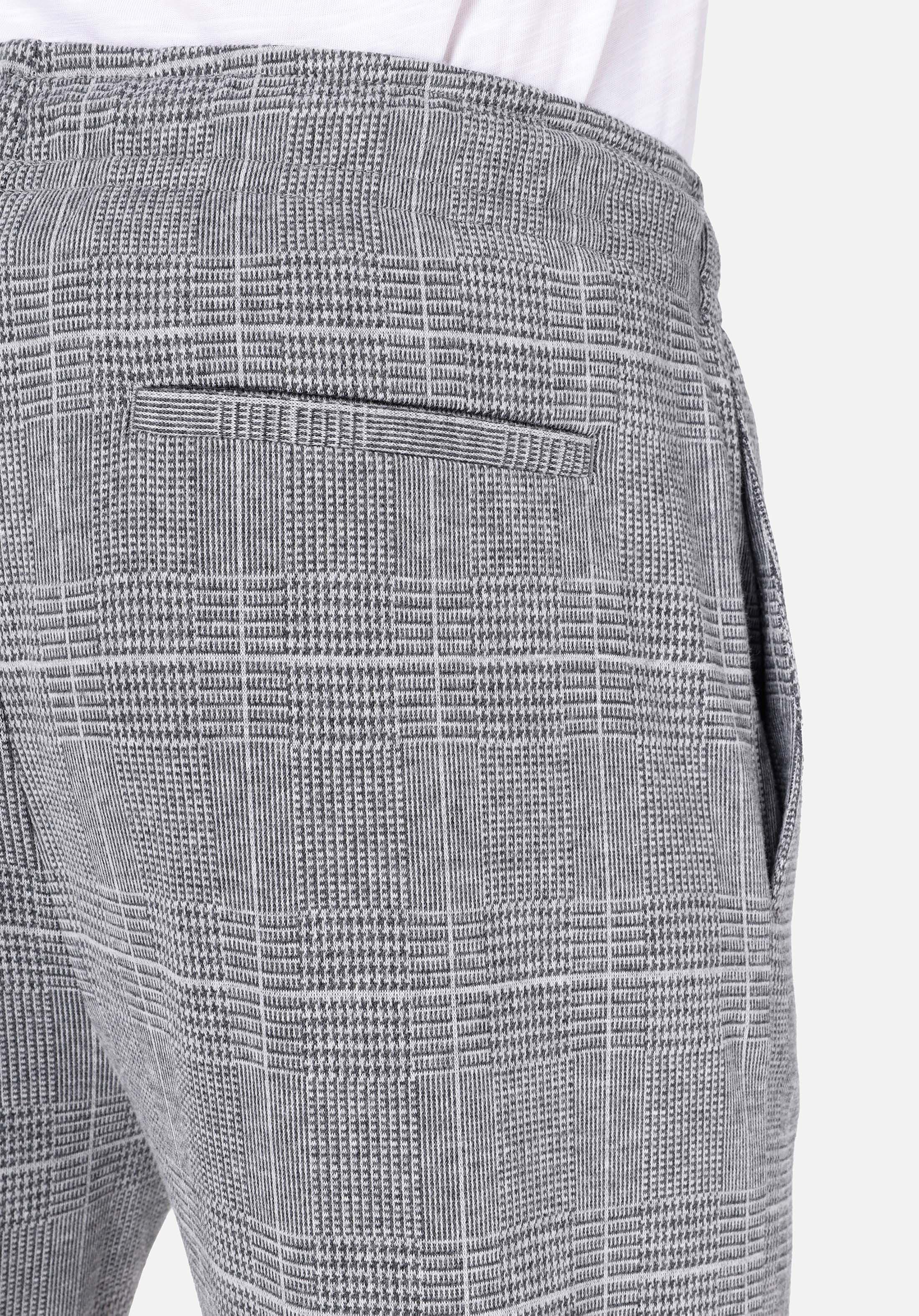 Показать информацию о Мужские серые спортивные штаны в клетку slim fit средняя посадка