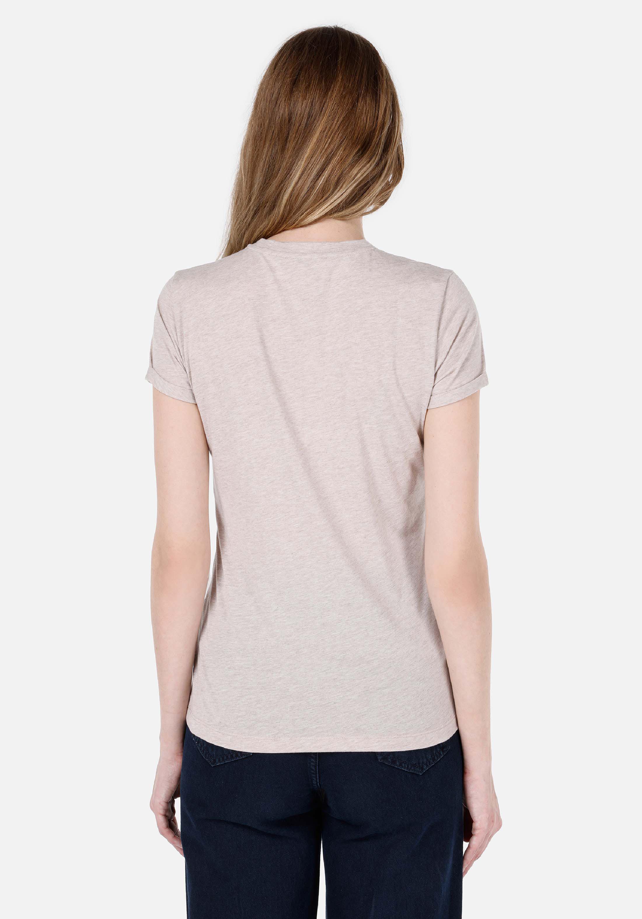 Показать информацию о Slim fit женская футболка с круглым вырезом и коротким рукавом серая