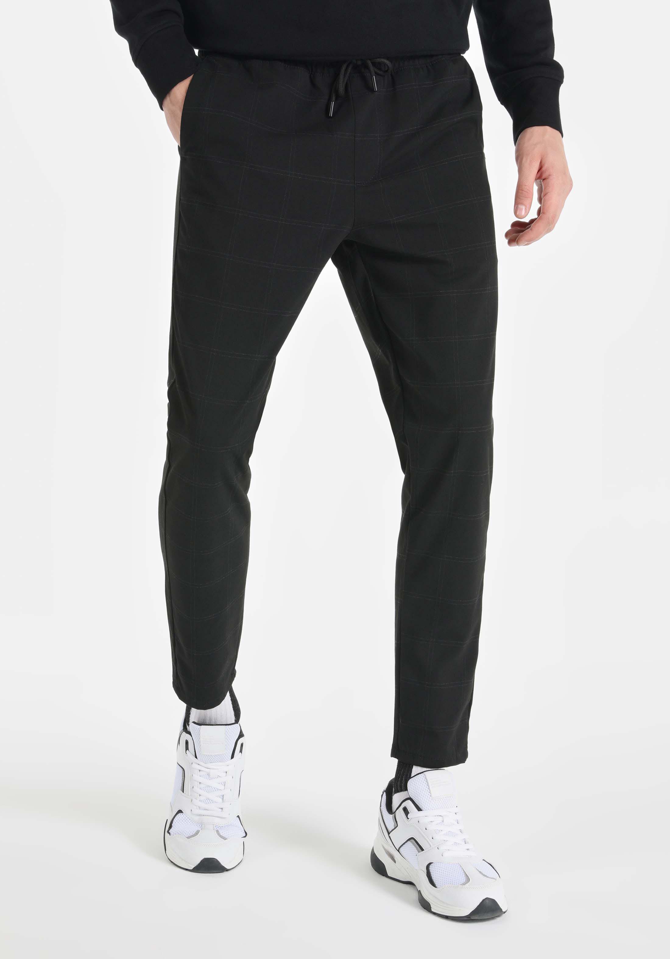 Показать информацию о Мужские черные брюки slim fit средняя посадка