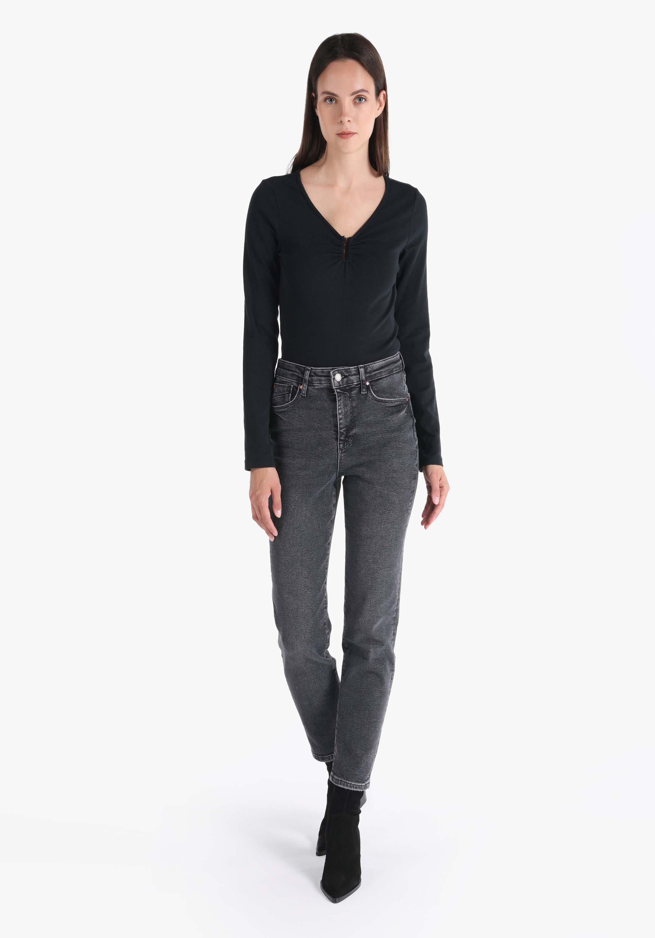 Показать информацию о Slim fit средний талия узкие женские джинсы