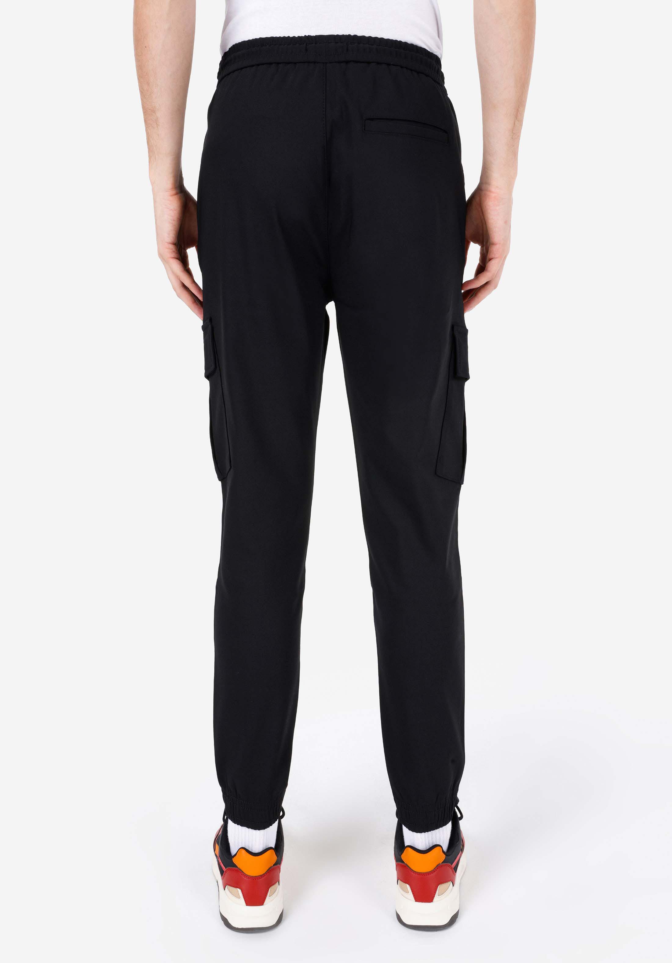 Показать информацию о Мужские черные брюки slim fit средняя посадка