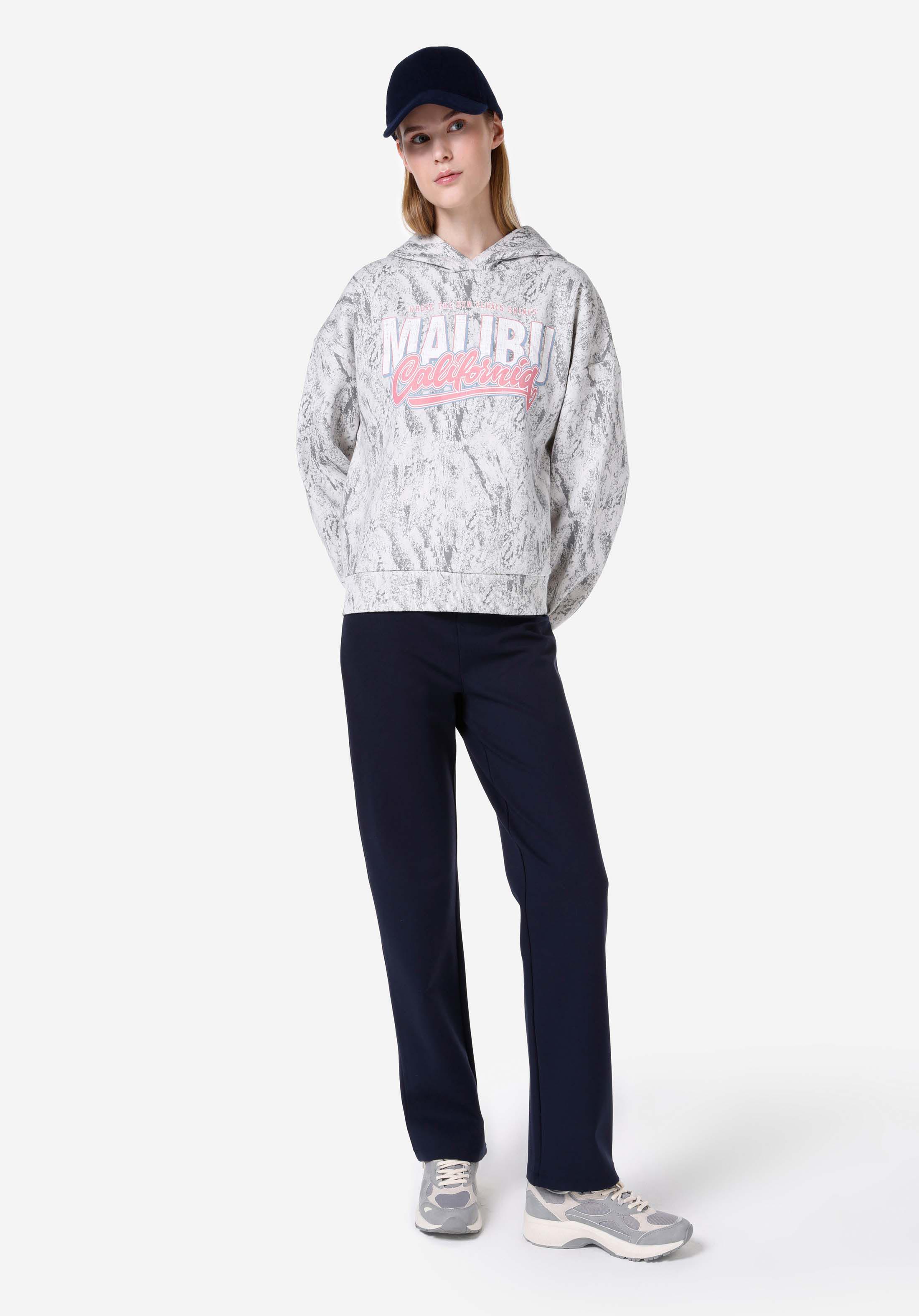 Показать информацию о Штаны женские синие (navy blue) regular fit с посадкой на талии
