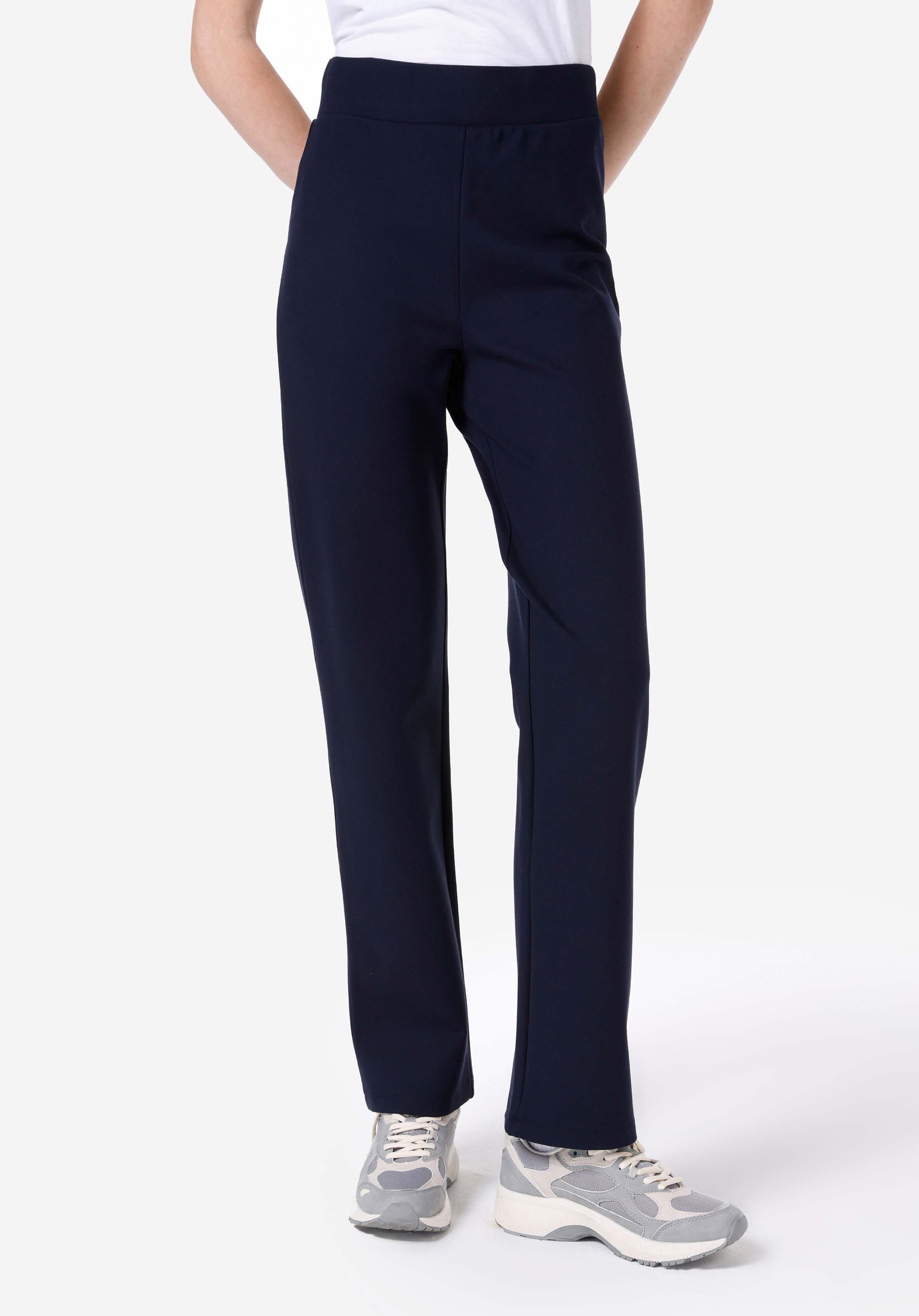 Показать информацию о Штаны женские синие (navy blue) regular fit с посадкой на талии