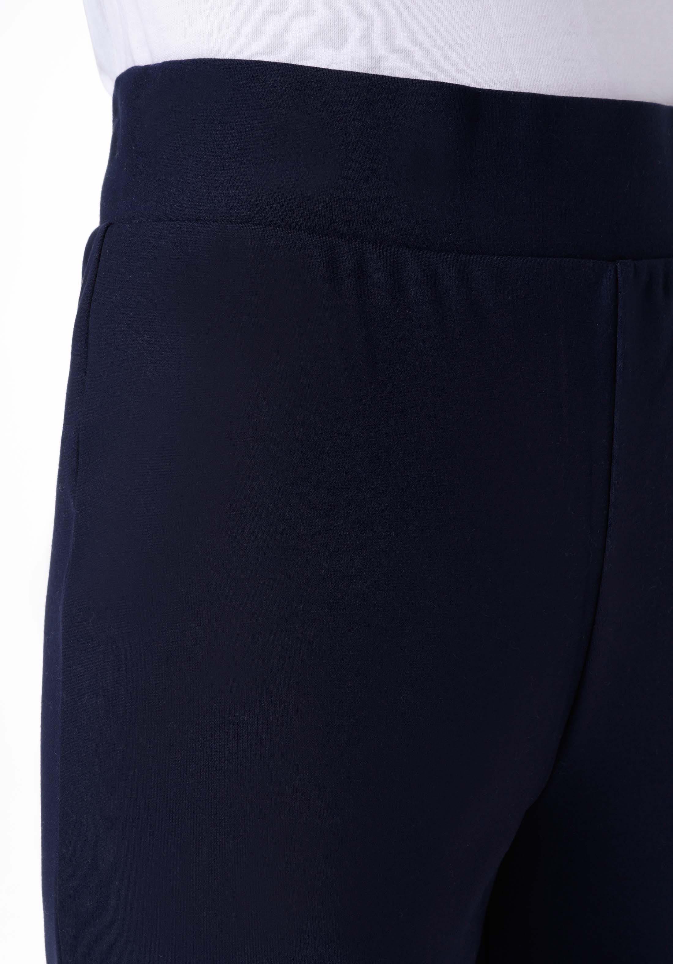 Показать информацию о Штаны женские синие (navy blue) regular fit с посадкой на талии