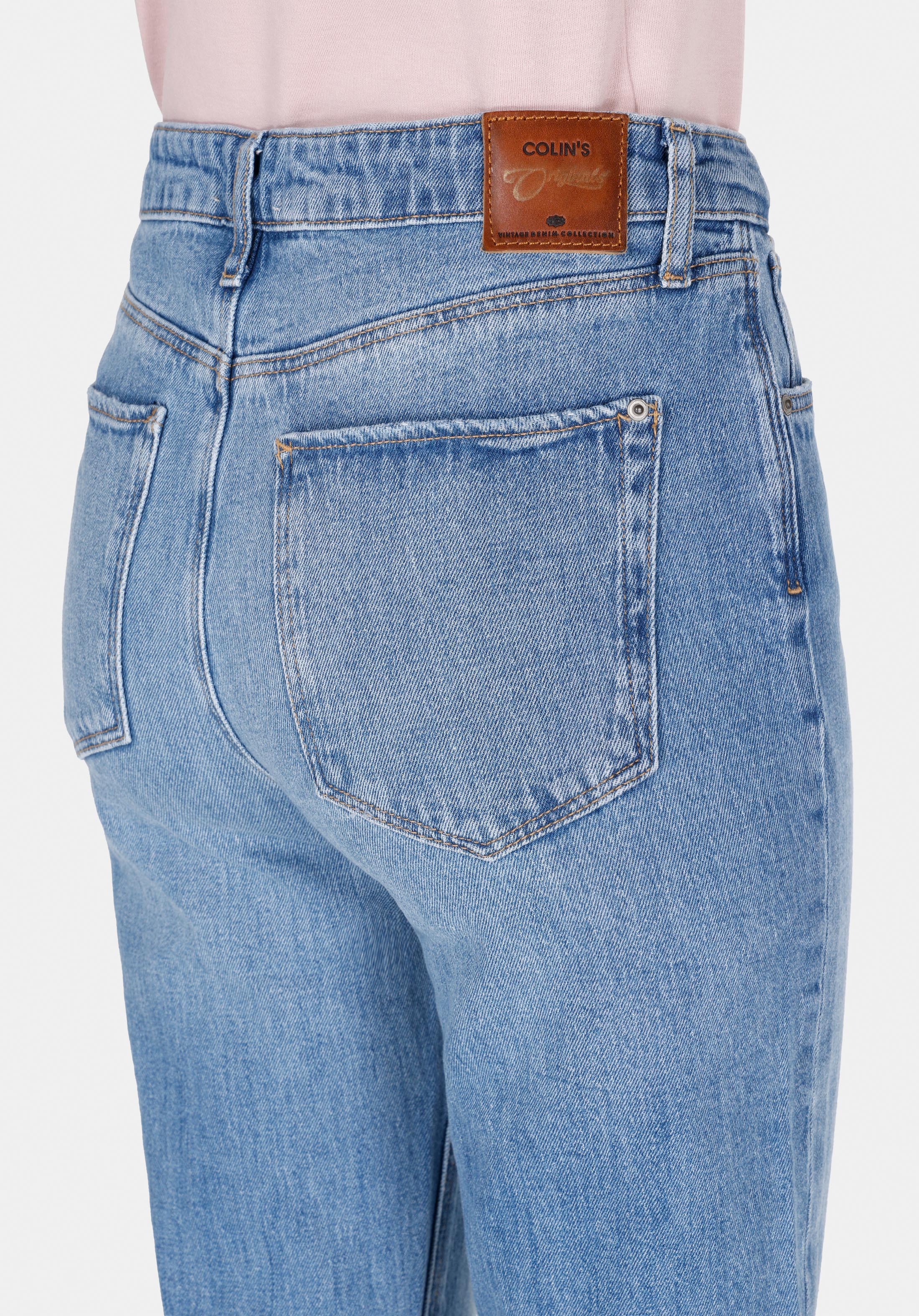 Показать информацию о Slim fit средняя талия узкие женские джинсы цвета индиго