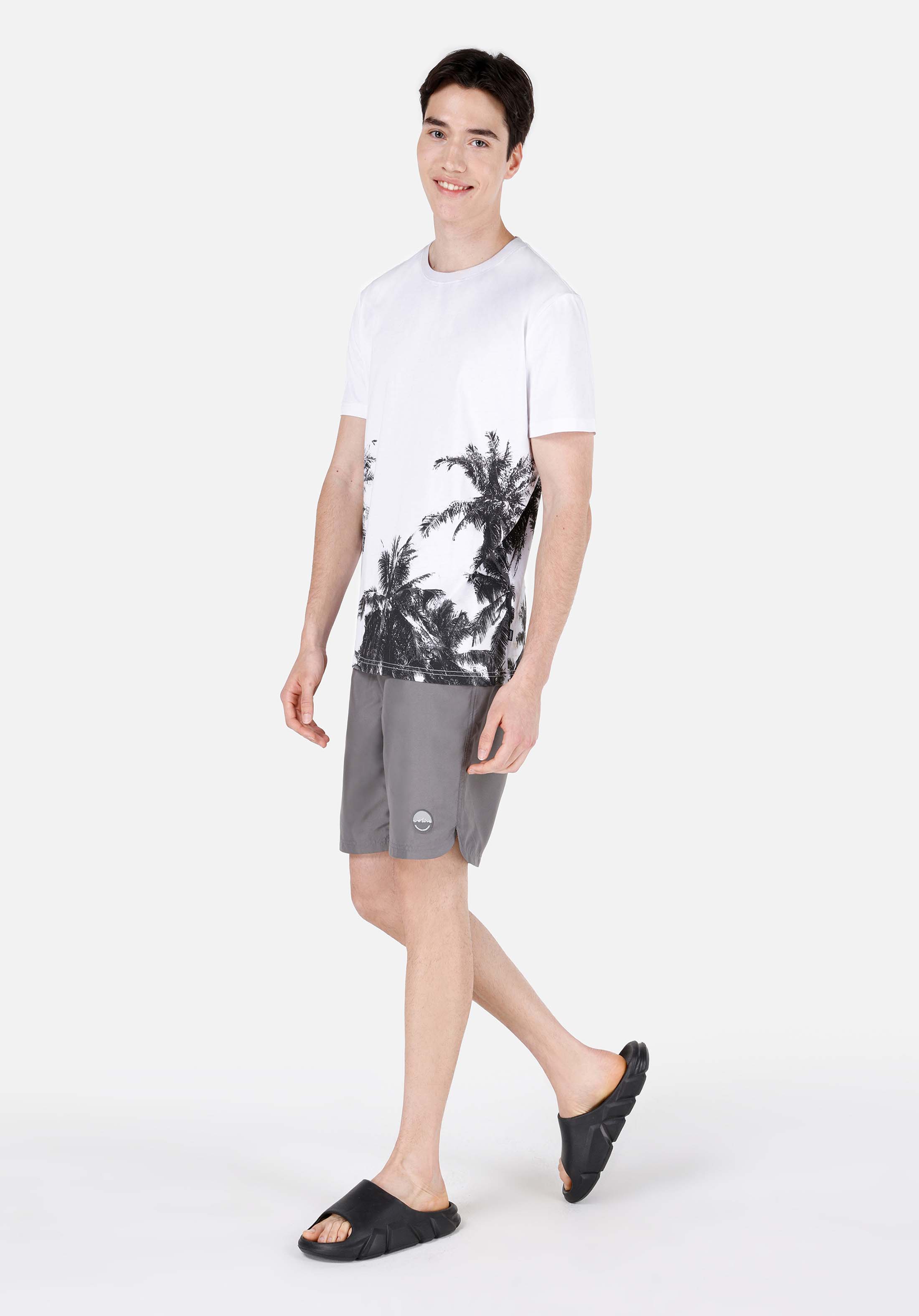 Показать информацию о Slim fit мужские антрацитовые плавательные шорты