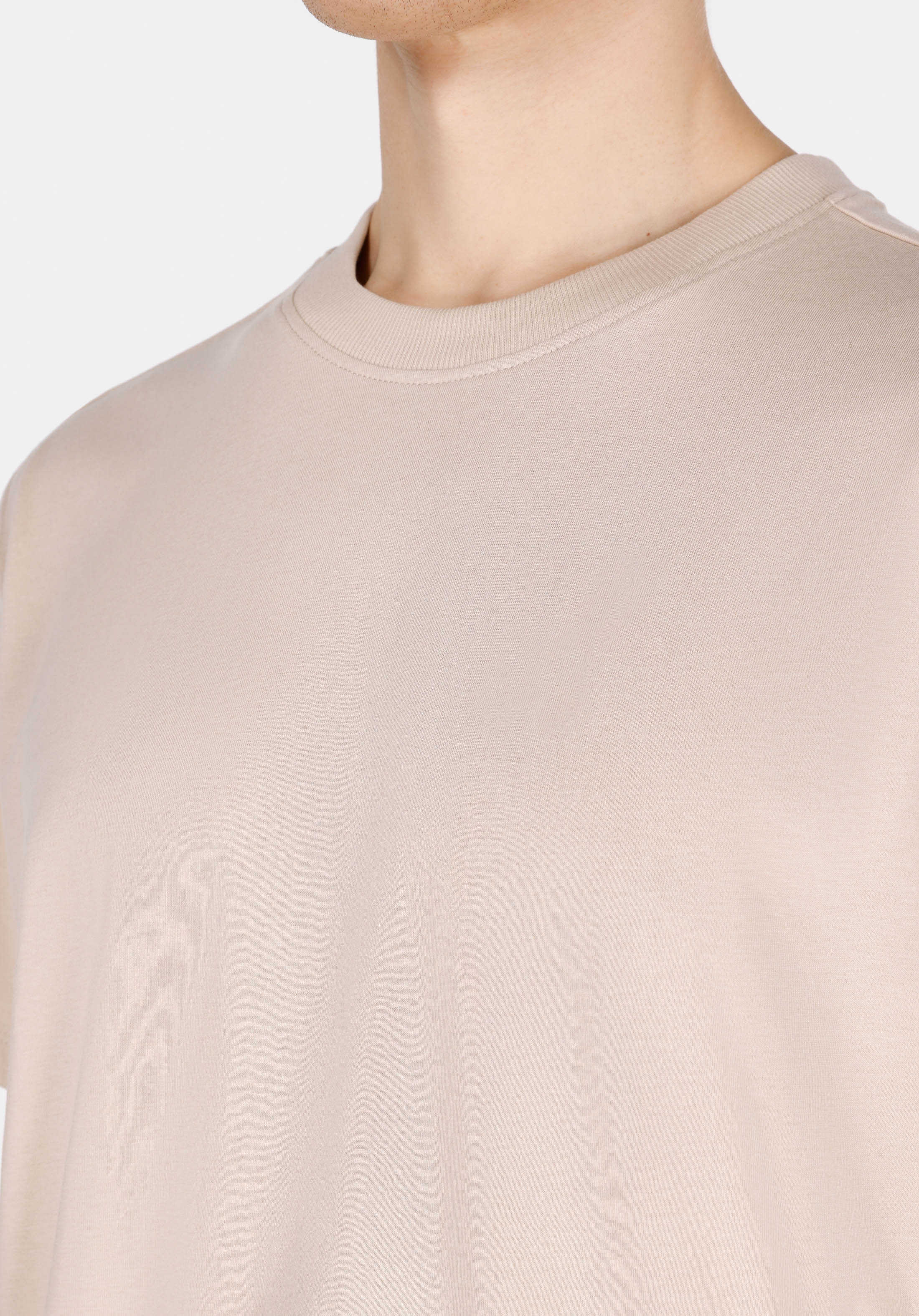 Показать информацию о Comfort fit круглая горловина прямая мужская футболка камень с коротким рукавом