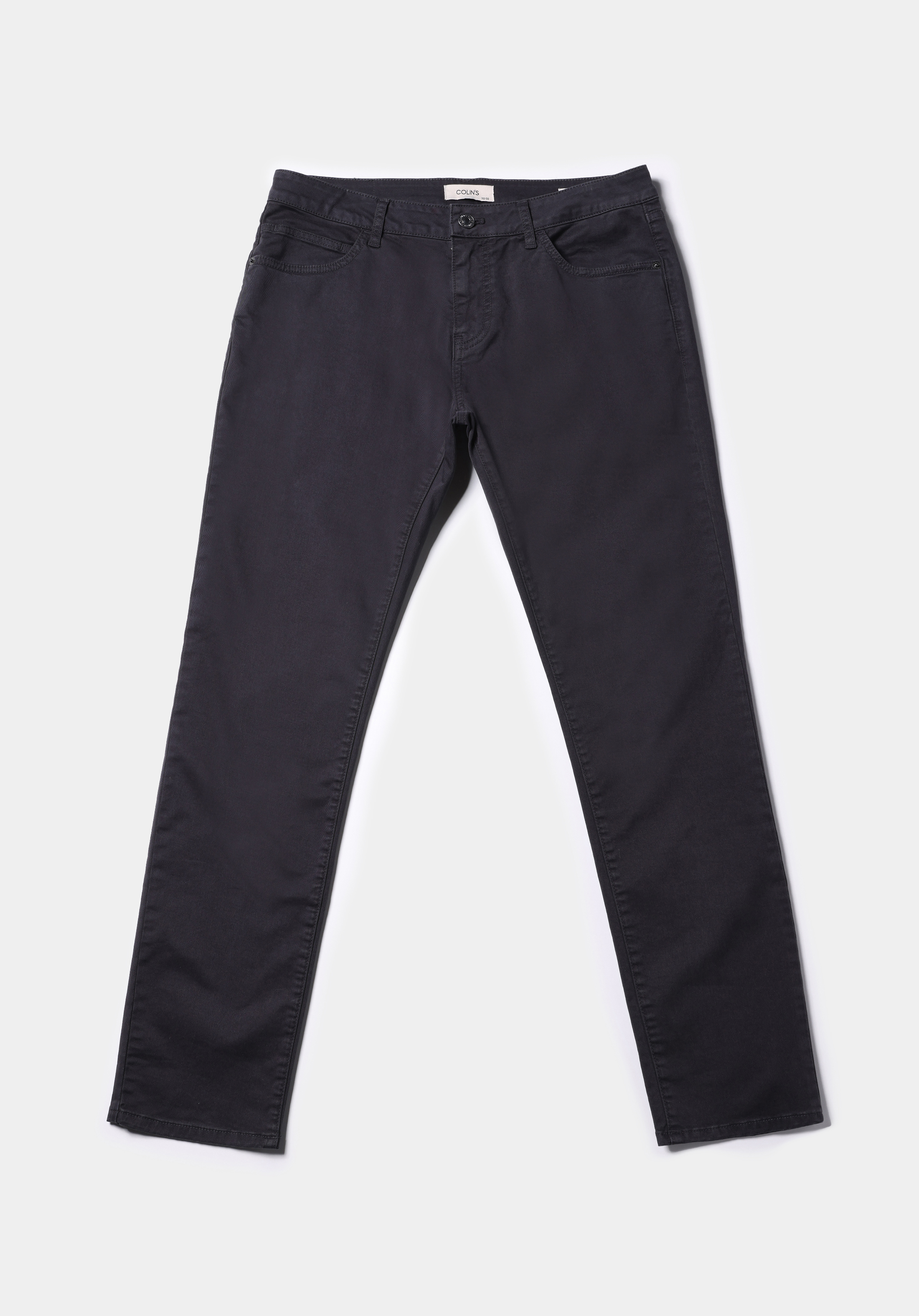 Показать информацию о Мужские серые прямые брюки с заниженной посадкой