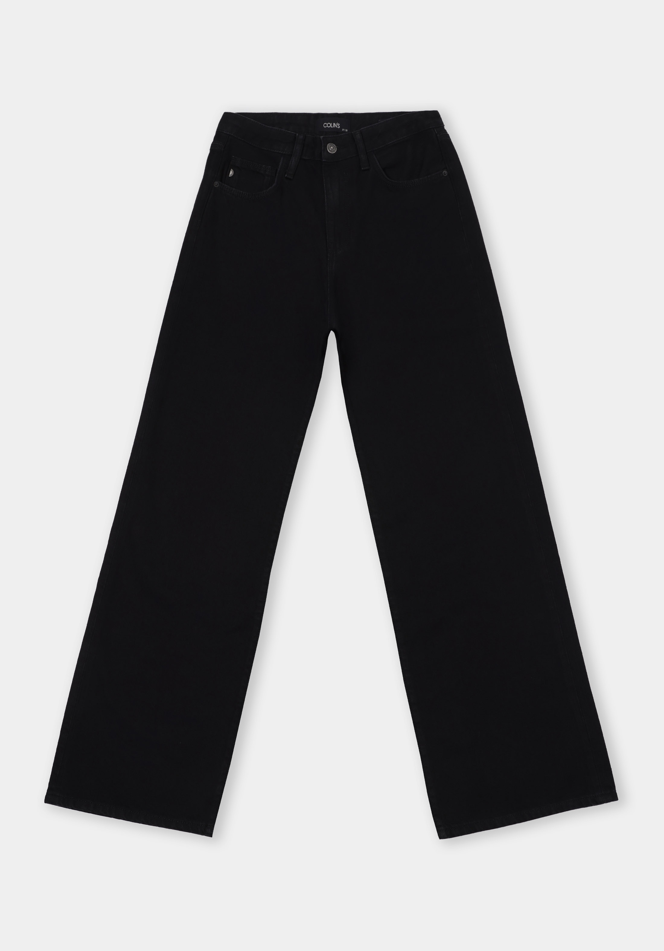 Показать информацию о Женские джинсы стандартного кроя с высокой посаткой и широкими штанинами