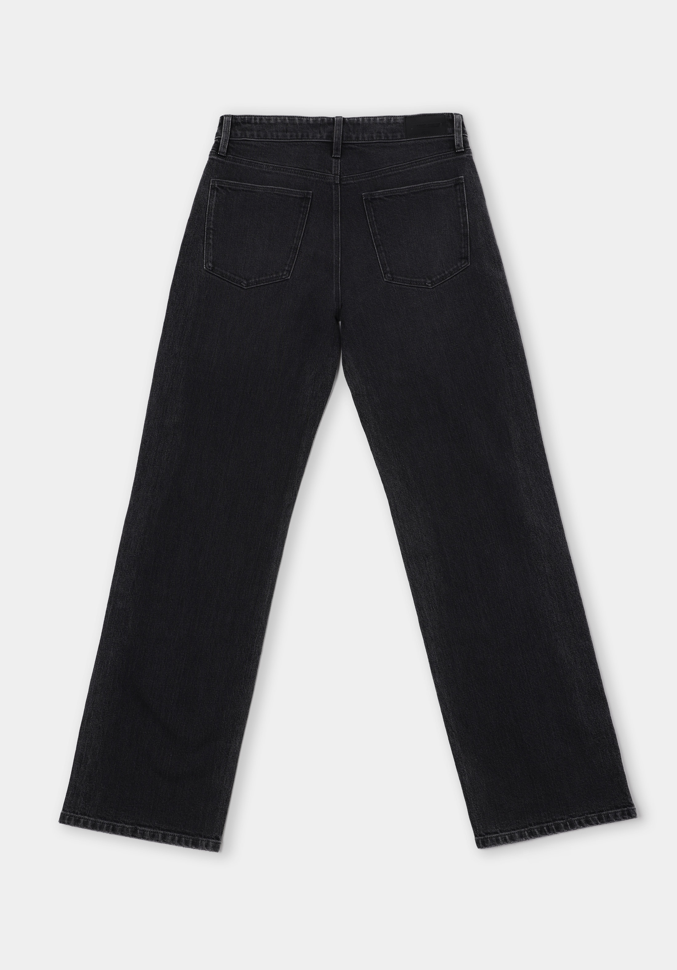 Показать информацию о Женские черные джинсы прямого кроя Straight Fit  со средней посадкой