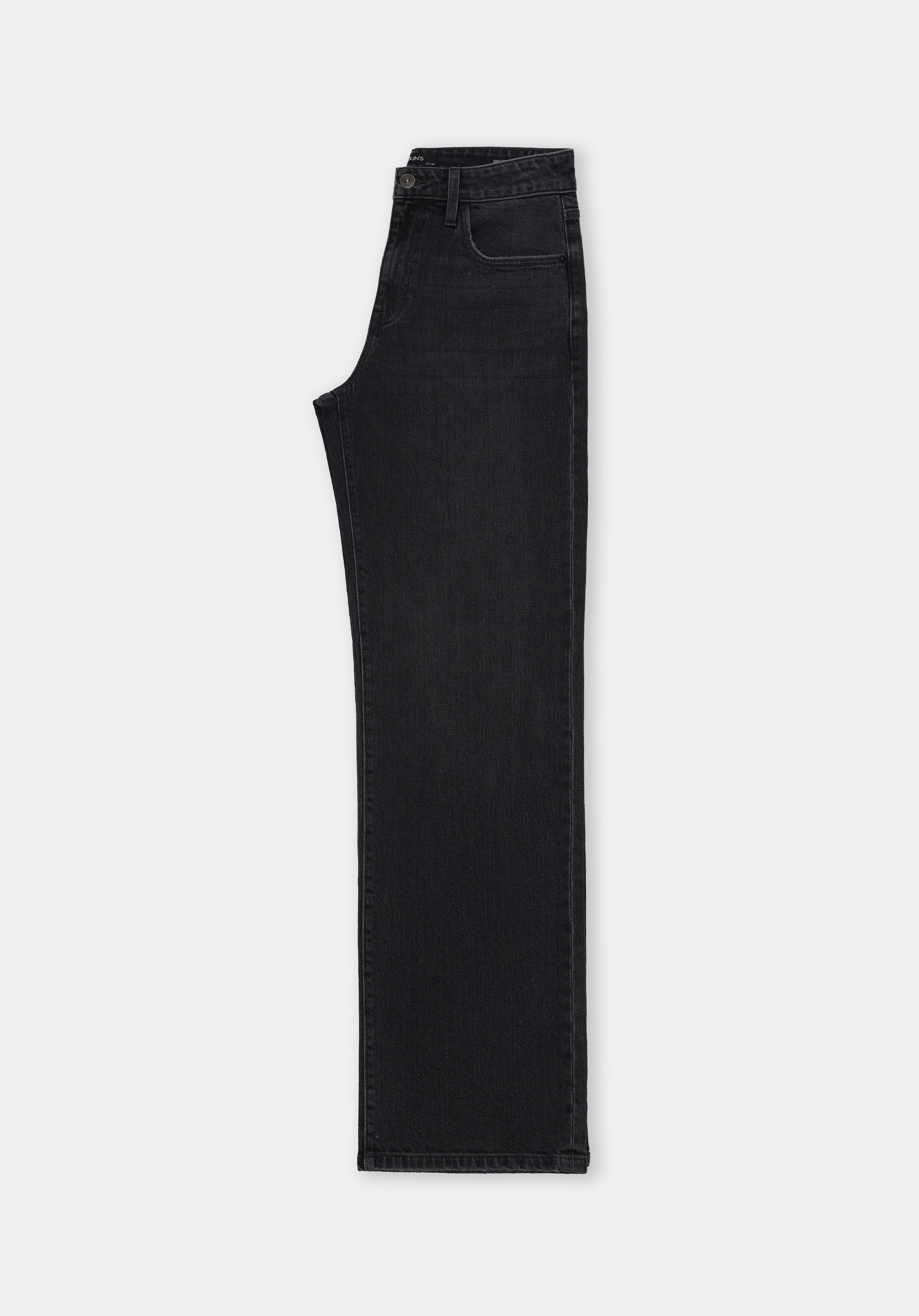 Показать информацию о Женские черные джинсы прямого кроя Straight Fit  со средней посадкой