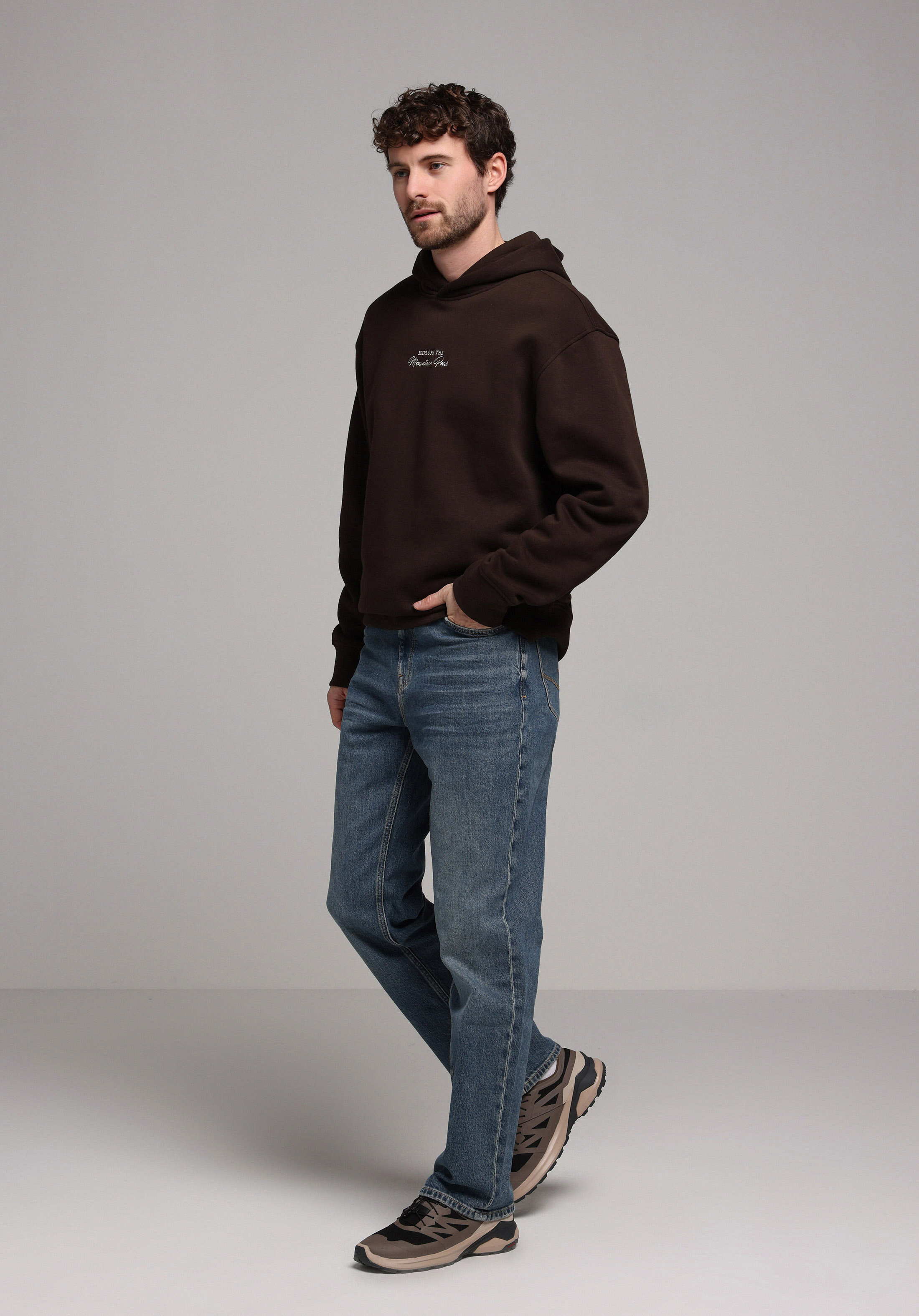 COLIN'S Мужская Коричневая Толстовка Comfort Fit | Colin's