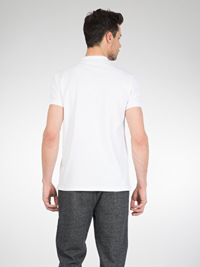 COLIN'S белый мужской футболки-поло к. рукав