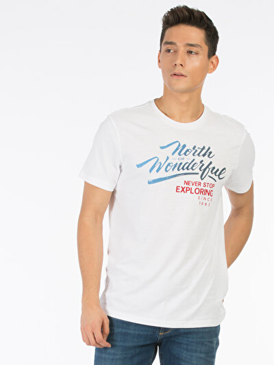 COLIN'S белый мужской футболки короткий рукав