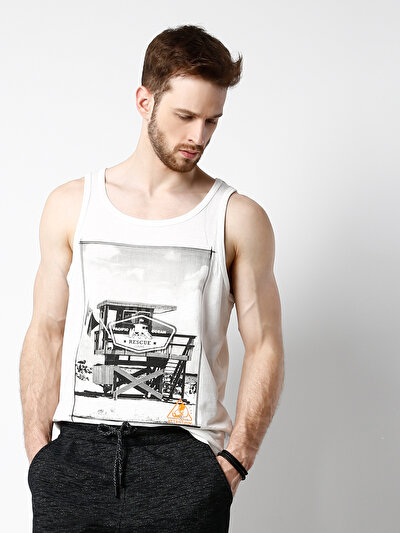 COLIN'S белый мужской майки