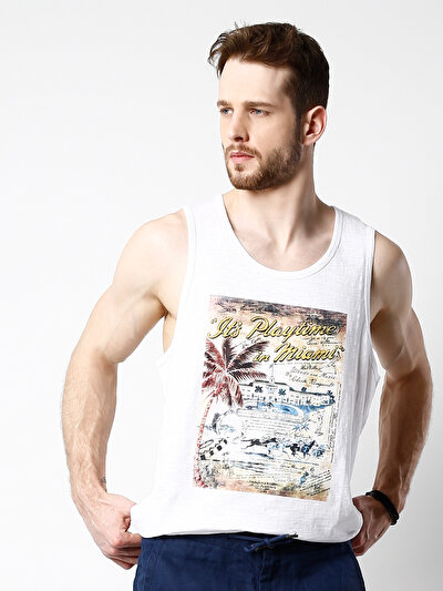 COLIN'S белый мужской майки