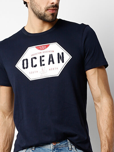 COLIN'S синий мужской футболки короткий рукав