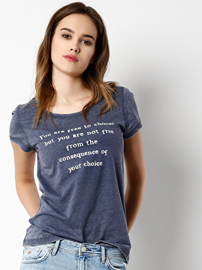 COLIN'S синий женский футболки короткий рукав