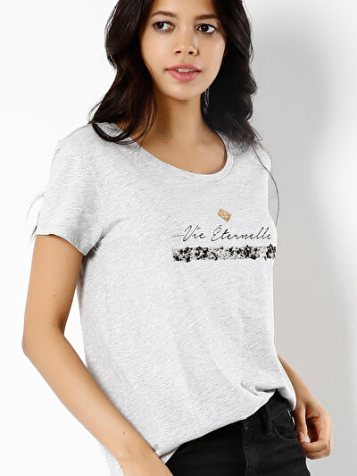 COLIN'S серый женский футболки короткий рукав