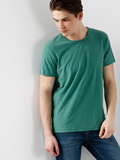 COLIN'S зеленый мужской футболки короткий рукав