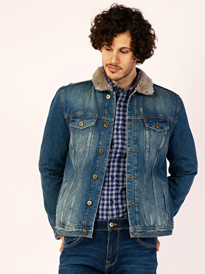 COLIN'S голубой мужской жакеты