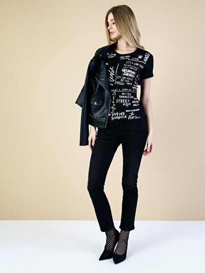 COLIN'S черный женский футболки короткий рукав