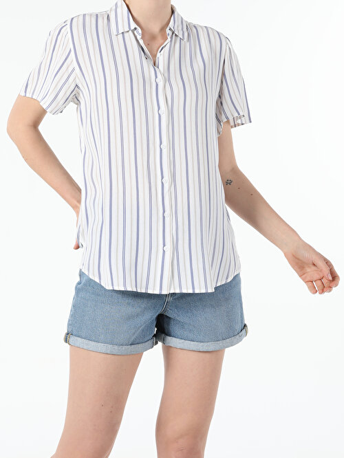 Показать информацию о Женская рубашка с коротким рукавом regular fit CL1054182
